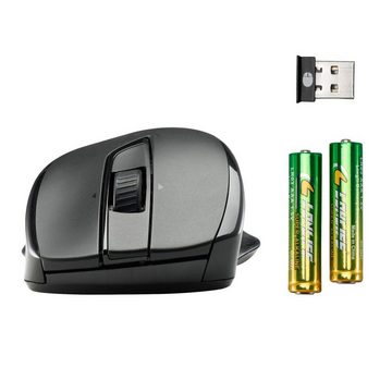 Hama Computermaus kabellos für Rechtshänder, 7 Tasten Laserfunkmaus Maus (Funk, PC Office Maus, programmierbare Browser Tasten, DPI, USB Empfänger)
