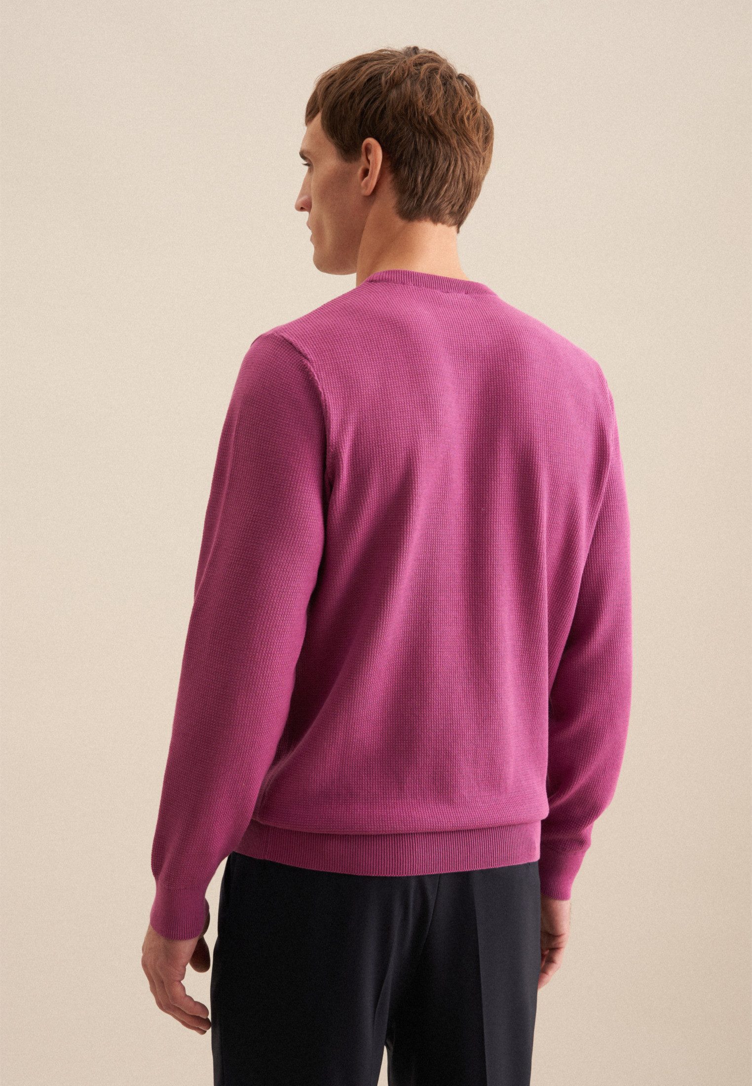 seidensticker Strickpullover Schwarze Rose 1/1 Rundhals günstig online kaufen