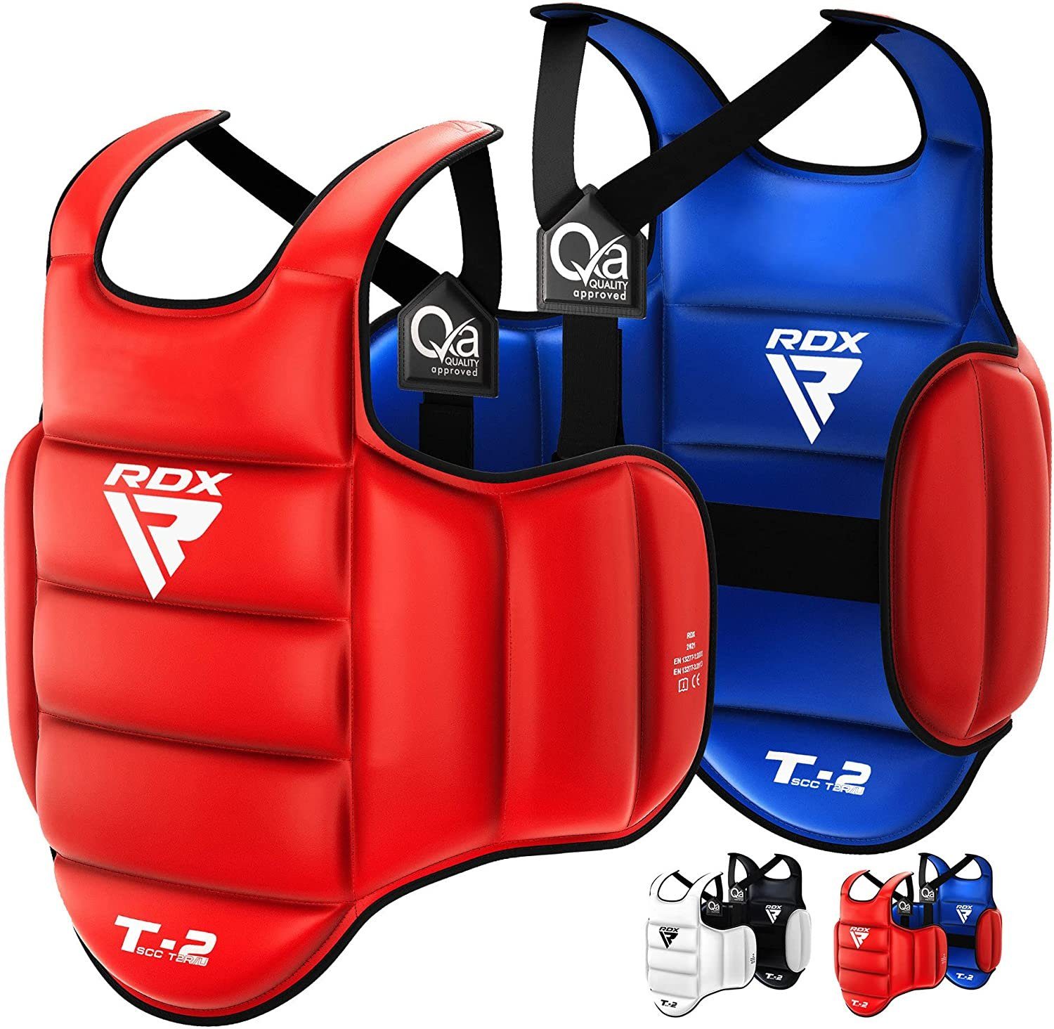Martial Sports RDX Chest Protector Body Brustschutz RDX Arts, Red/Blue Protector Kickboxing