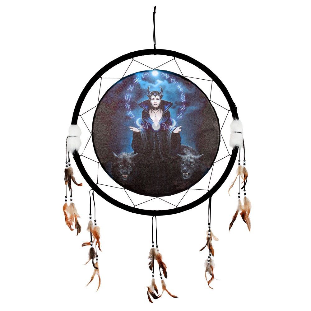 Figuren Shop GmbH Wanddekoobjekt Traumfänger Hexe - Moon Witch by Anne Stokes - Gothic Deko