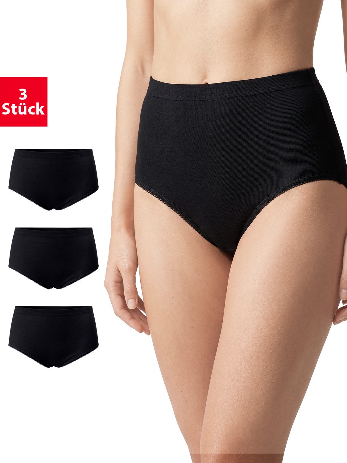 celodoro Taillenslip Damen Taillenslip (3er / 6er Pack) ohne Seitennähte
