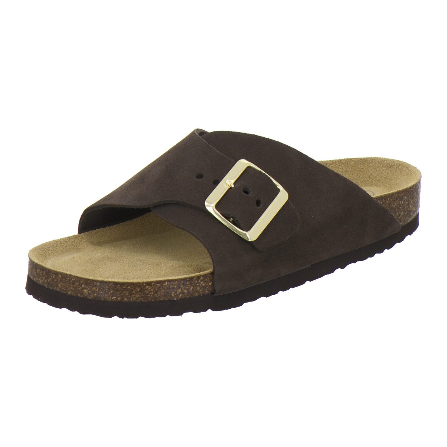 AFS-Schuhe 215076 Sommer Pantolette für Damen mit Fußbett, bequeme Sandalen aus Leder