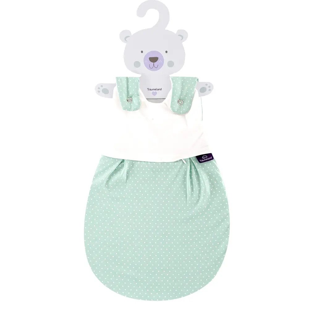 Babyschlafsack Träumeland Außenschlafsack LIEBMICH Pünktchen mint, Größe 56/62