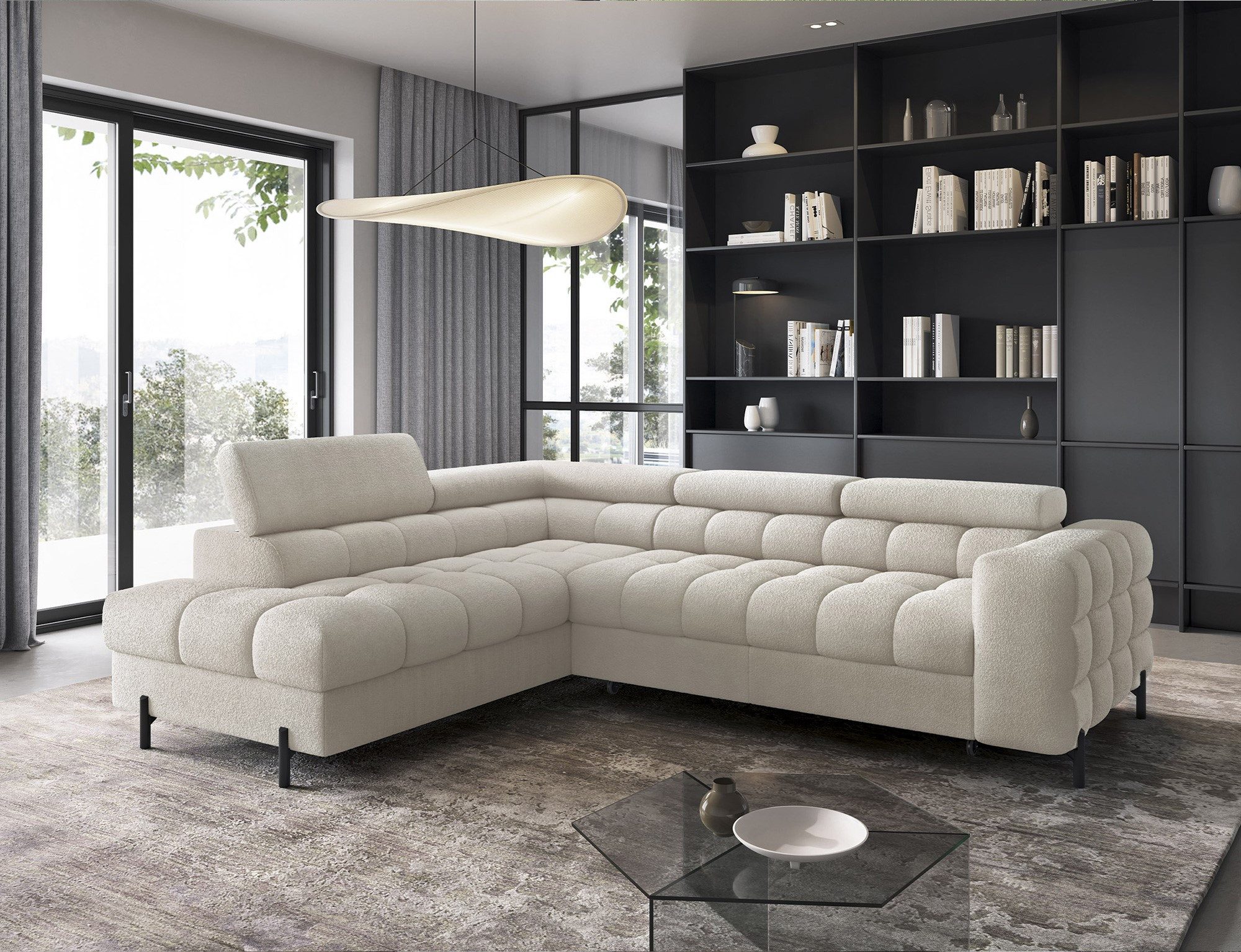 MOEBLO Ecksofa Ferrucio, modernes Schlafsofa mit günstig online kaufen