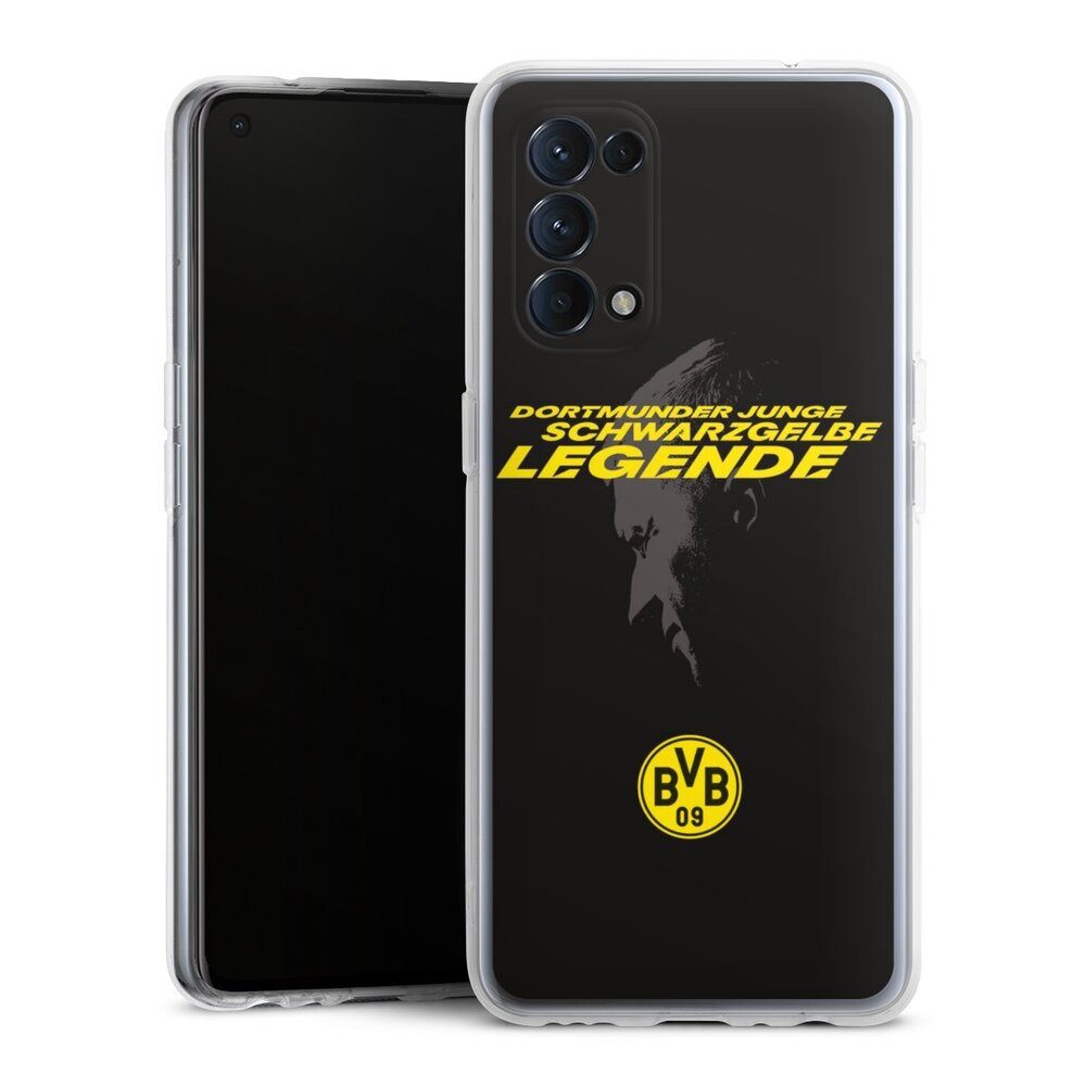 DeinDesign Handyhülle Marco Reus Borussia Dortmund BVB Danke Marco Schwarzgelbe Legende, Oppo Find X3 lite Silikon Hülle Bumper Case Handy Schutzhülle