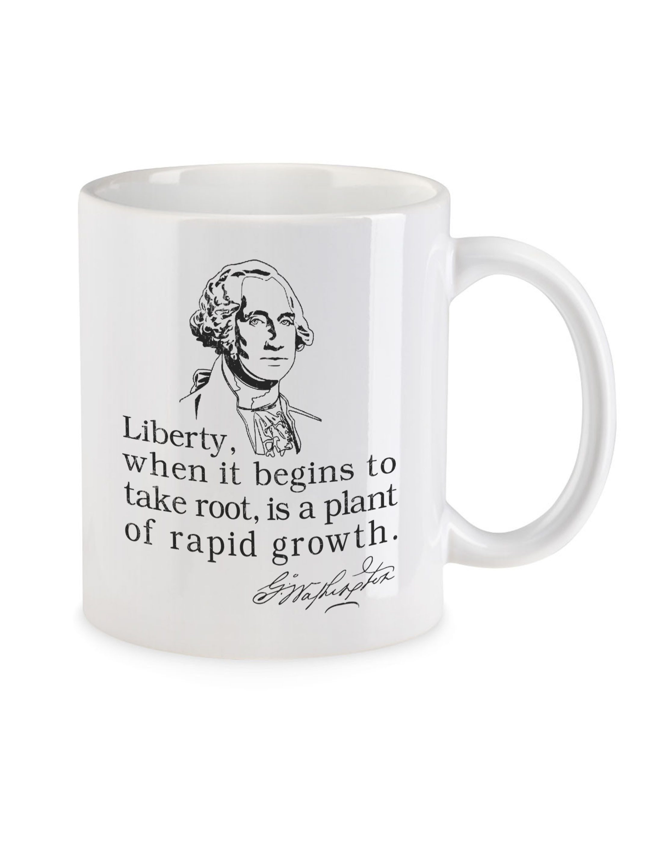 Urban Backwoods Tasse Washington Liberty Kaffeetasse George Washington USA President, 1-tlg., Keramik, Präsident United States US