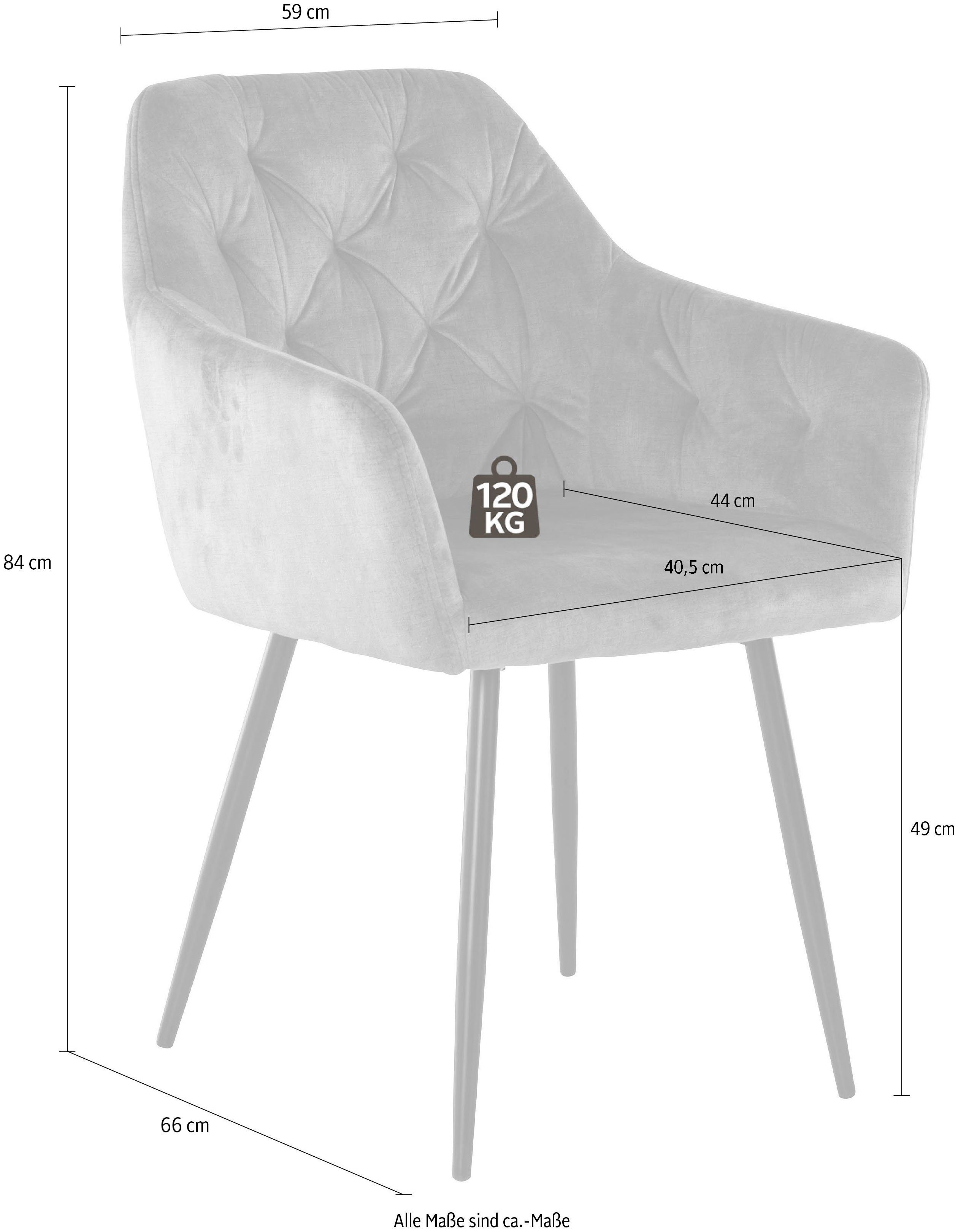 HELA Esszimmerstuhl Kira Schalenstuhl Boho, Bestseller (Set, 2 St), Armlehnstuhl Samt oder Microfaser Bezug