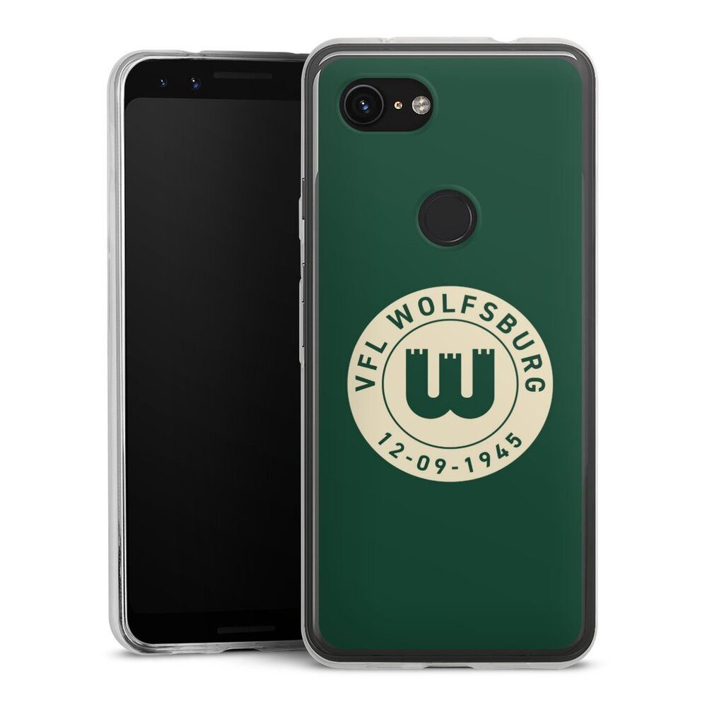 DeinDesign Handyhülle VfL Wolfsburg 80 Jahre Offizielles Lizenzprodukt, Google Pixel 3a Slim Case Silikon Hülle Ultra Dünn Schutzhülle