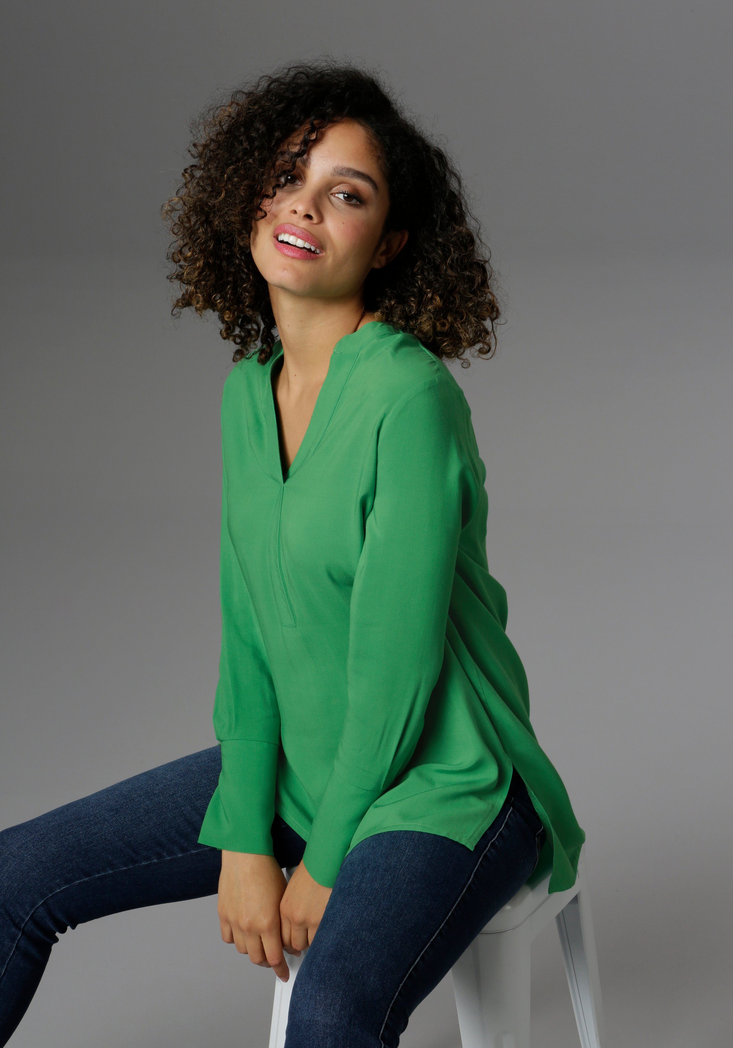 Grüne Seide Blusen für Damen online kaufen | OTTO