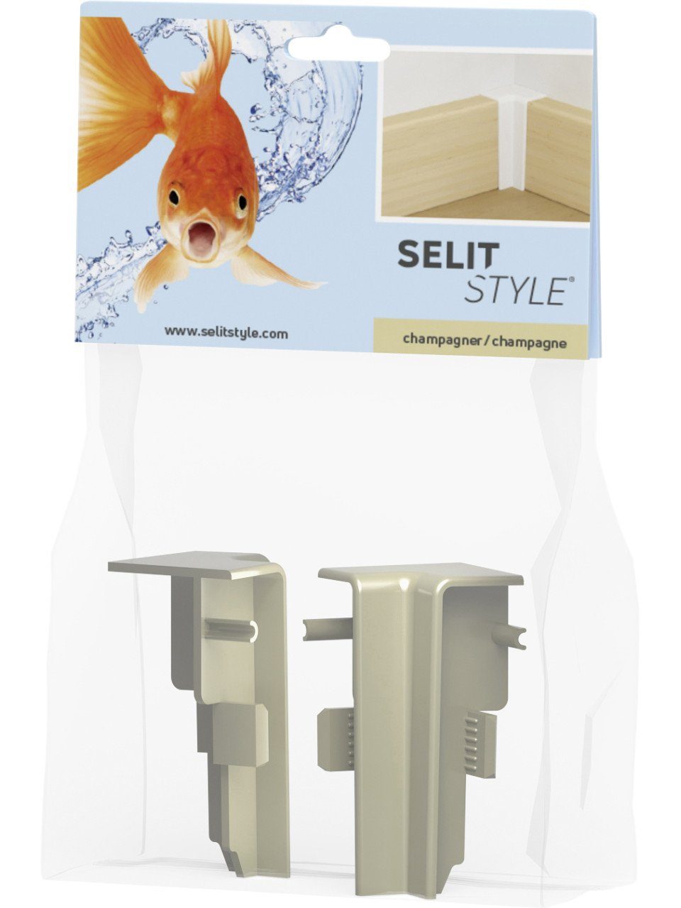 Selit Sockelleiste SELITSTYLE Innenecke champagner Höhe 50 mm