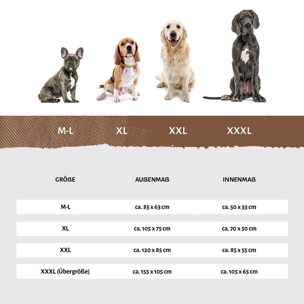 Knuffelwuff Tierbett Hundebett Milan, Schaumstoffflocken – Bild 4 von 4