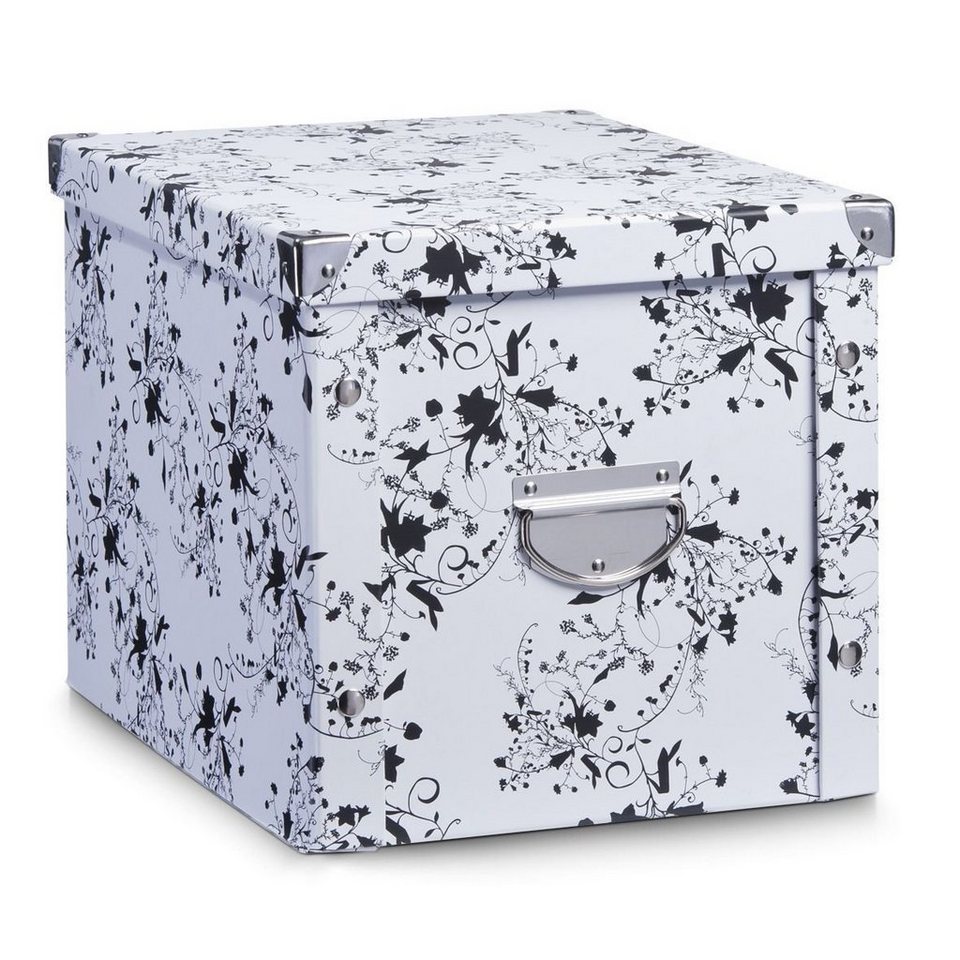 Zeller Present Aufbewahrungsbox Box, zeller Box ORNAMENT (BHT  27.50x26.50x36 cm) BHT 27.50x26.50x36 cm weiß