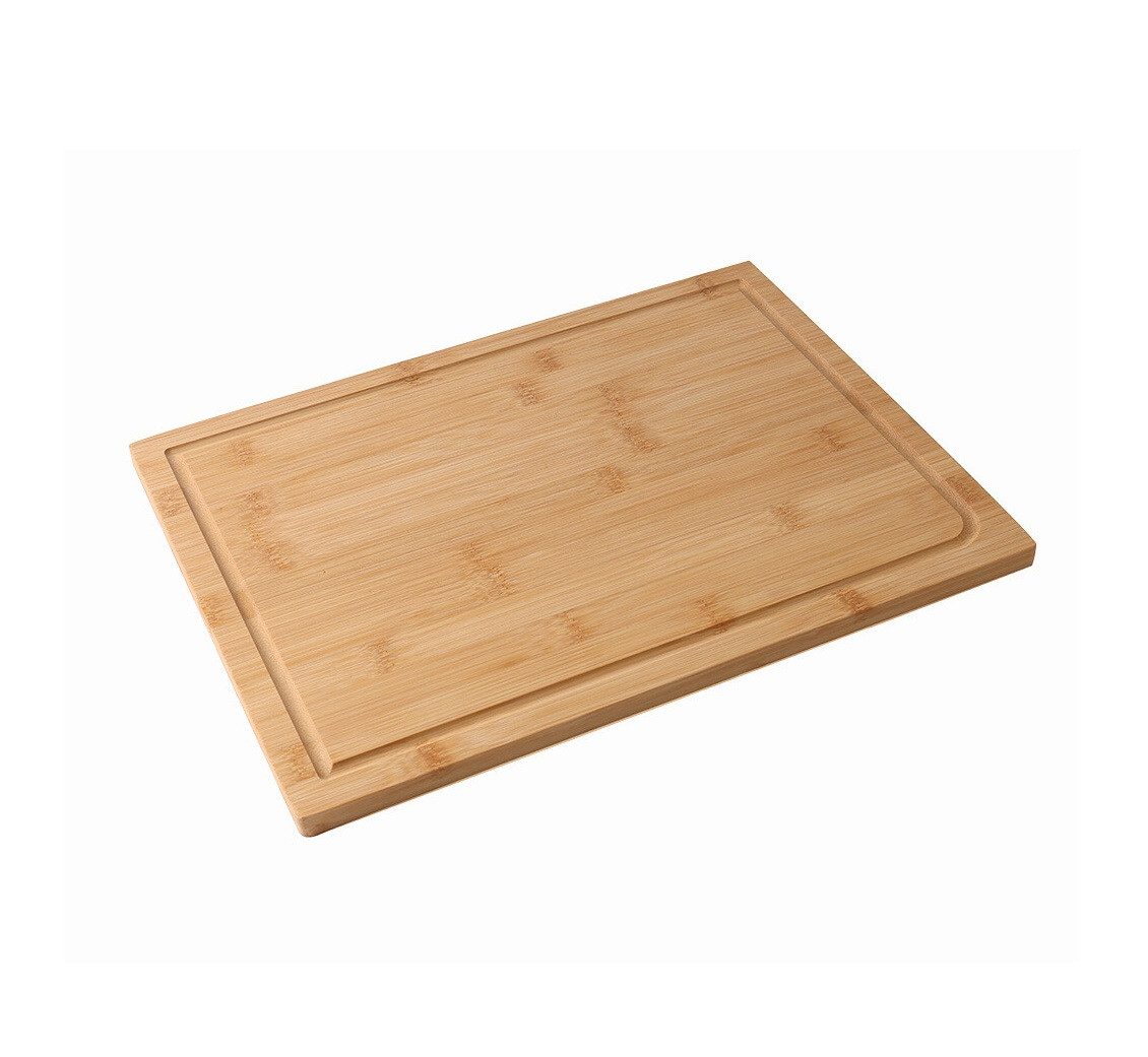 Michelino Schneidebrett Bambus-Schneidebrett 40 x 30 x 1,6 cm, mit Saftrille, Bambus, (1-St), mit Saftrille