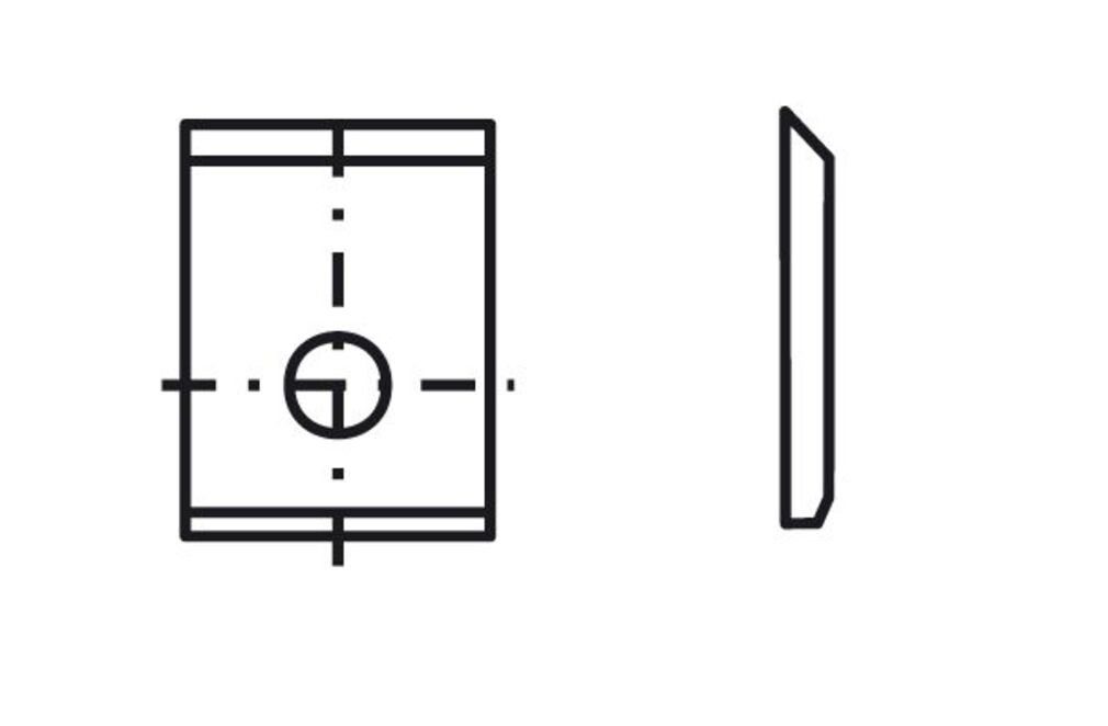 Tigra Wendeplattenfräser Blankett 4 12x18x2,0mm d=4,0mm e=6,0mm T10MG 10 Stück
