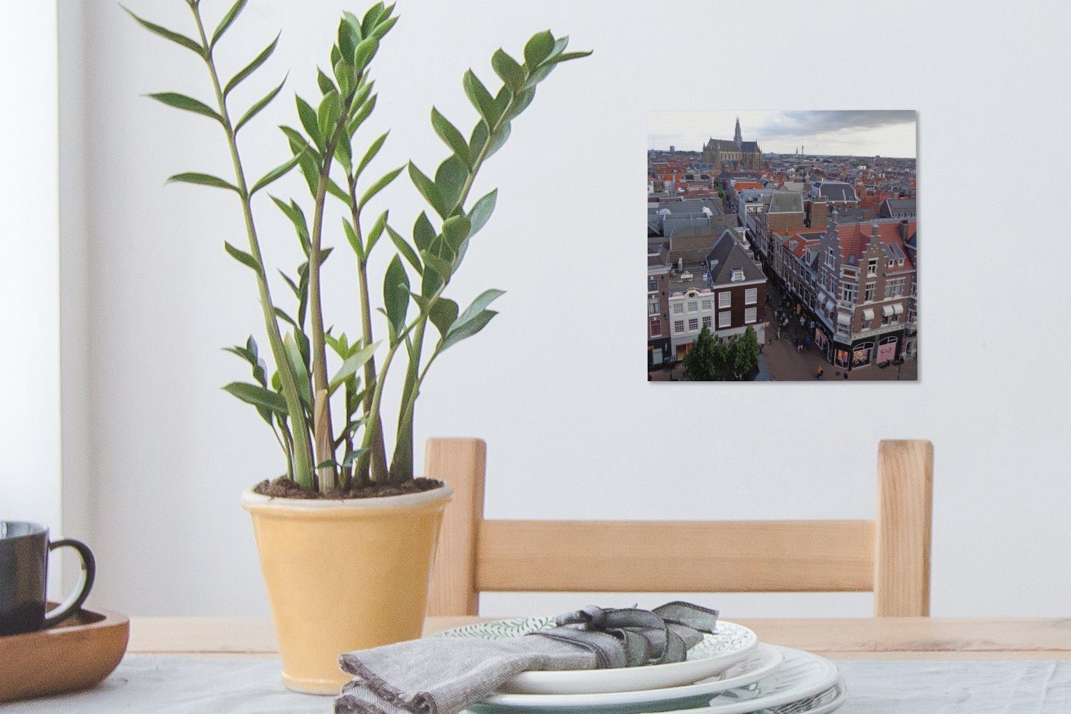 Schlafzimmer OneMillionCanvasses® Niederlande für Haarlem Leinwand Wohnzimmer Bilder Leinwandbild - Himmel, St), (1 -