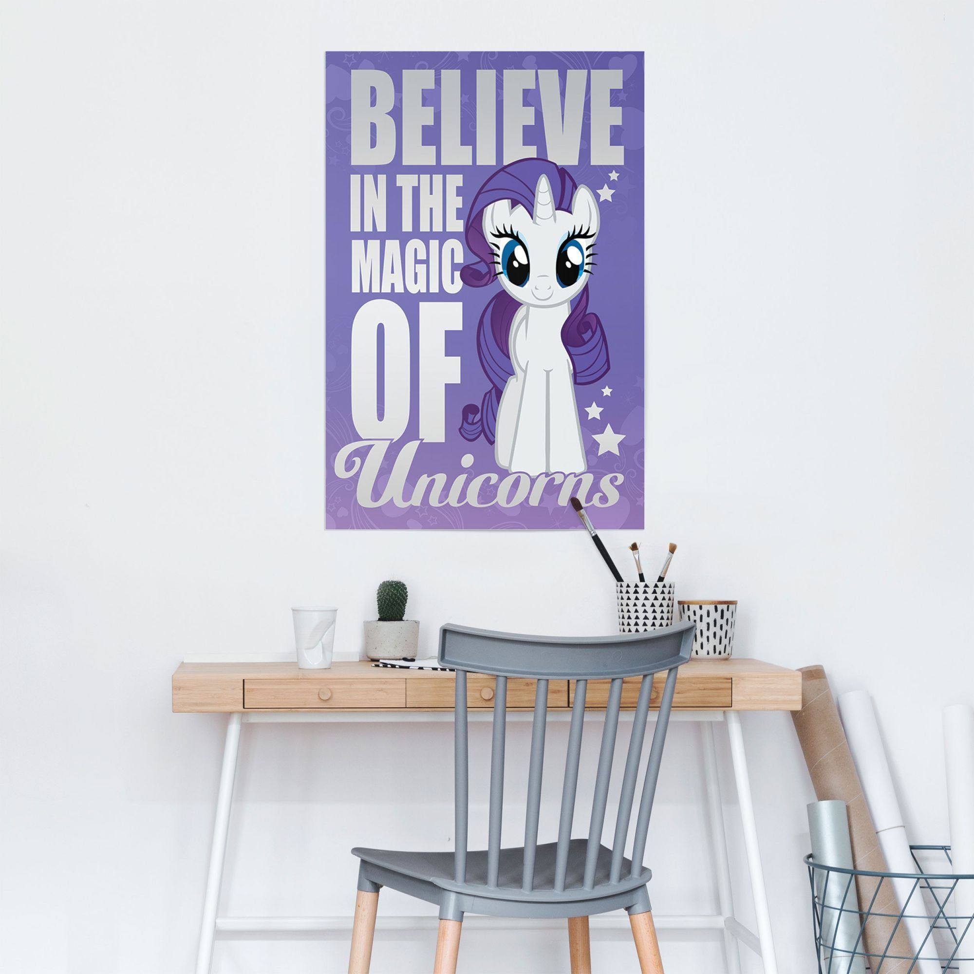 (1 St) Unicorn, Poster Pony Reinders! My little