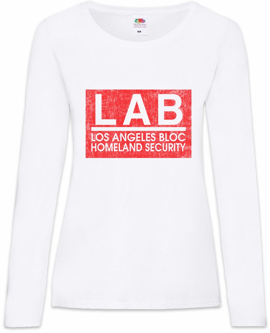 Urban Backwoods Langarmshirt Lab Logo Damen Langarmshirt Red Hats The Los Angeles Bloc Colony (1-tlg) Homeland Security Patch Symbol