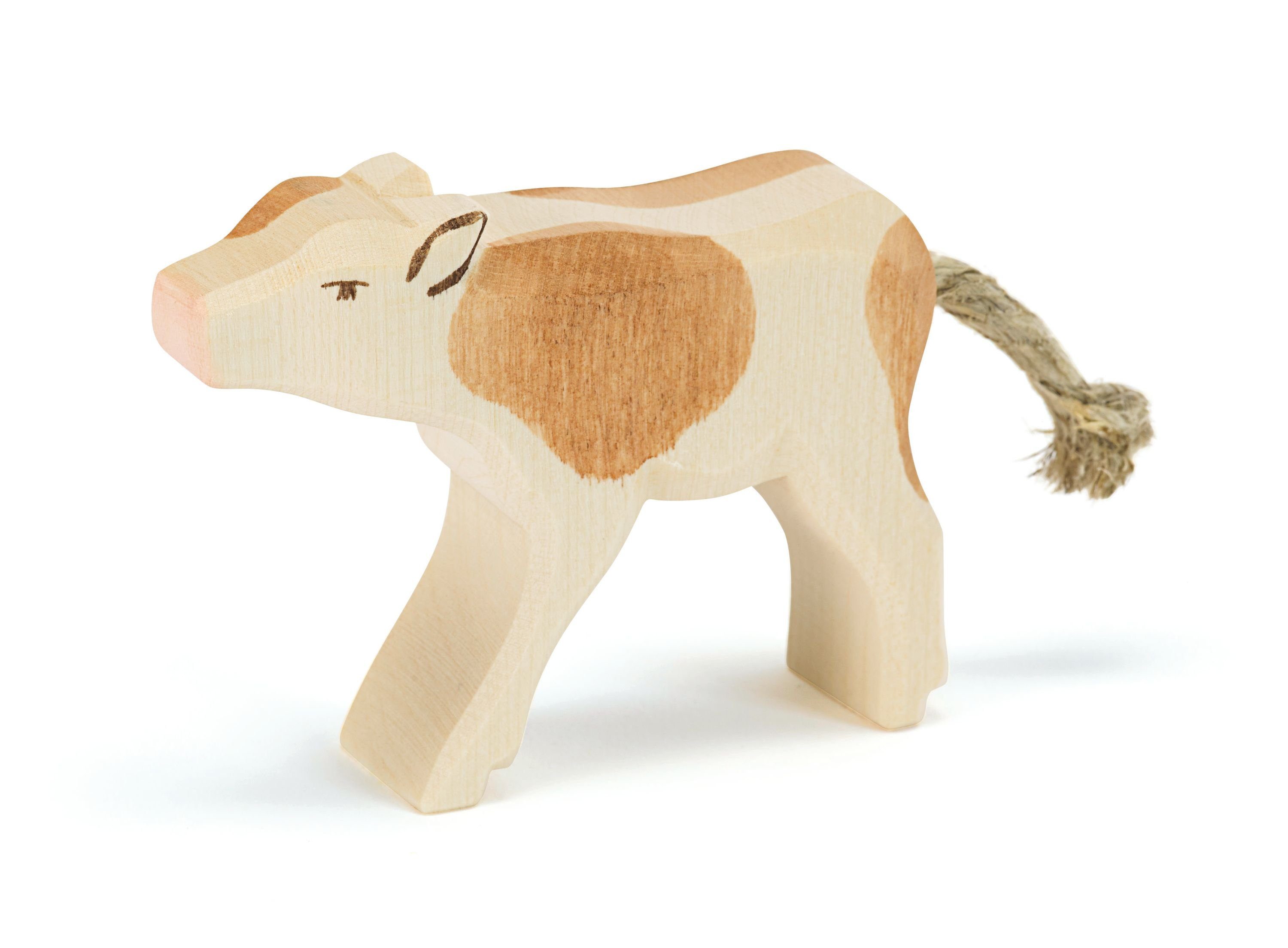 Ostheimer Spielwelt Ostheimer Holzfigur Kalb braun trinkend