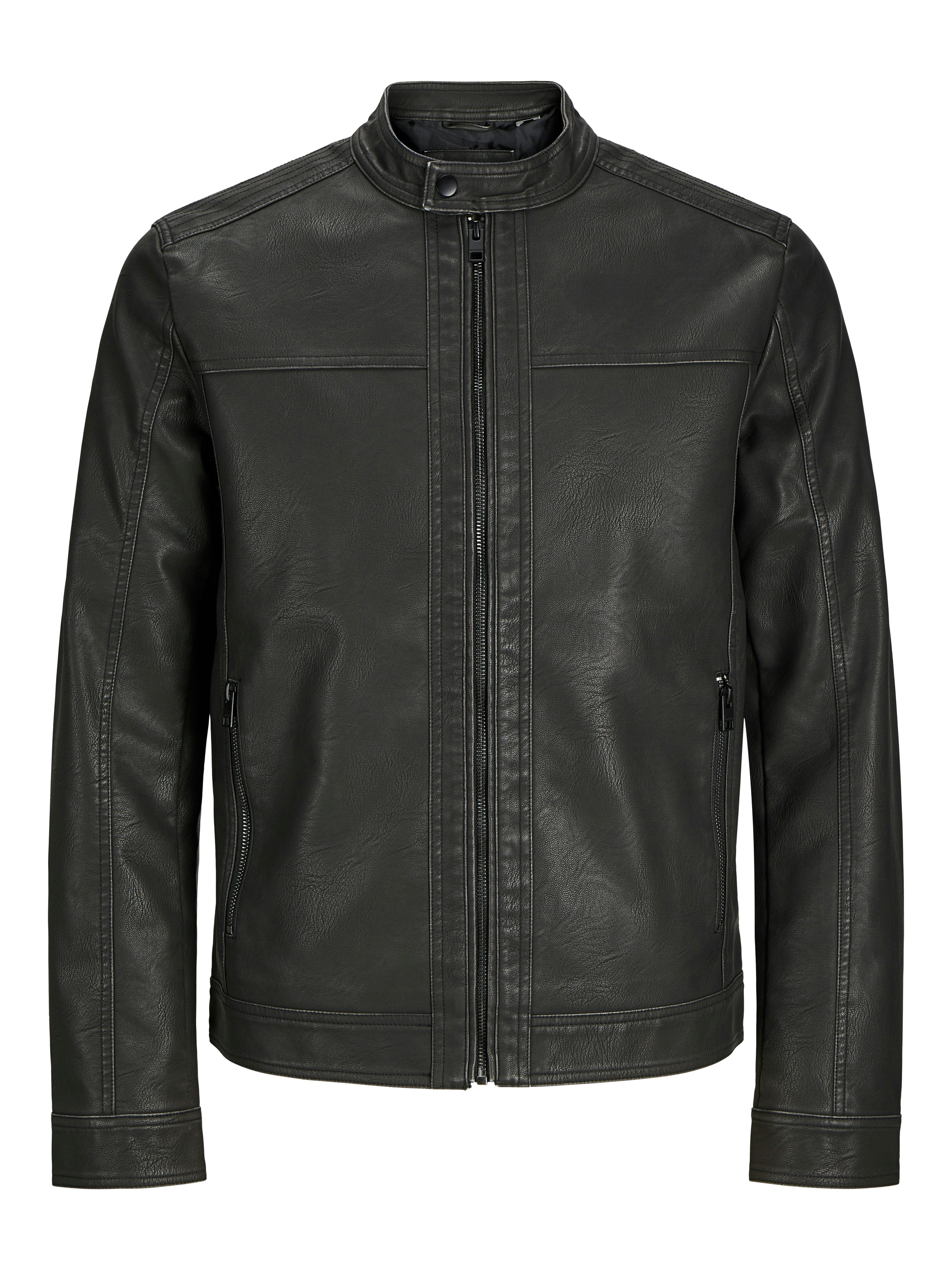 Jack & Jones Lederimitatjacke JJEWARNER WASHED PU JACKET NOOS mit Bandkrage günstig online kaufen