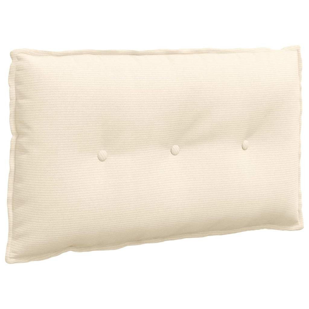 vidaXL Rückenkissen Rückenkissen Creme 80 x 50 cm Cordstoff, 1-tlg.