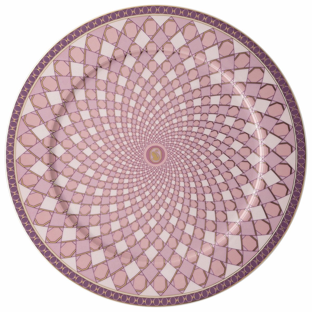 Swarovski Speiseteller Signum Rose Platzteller 33 cm, Teller Flach