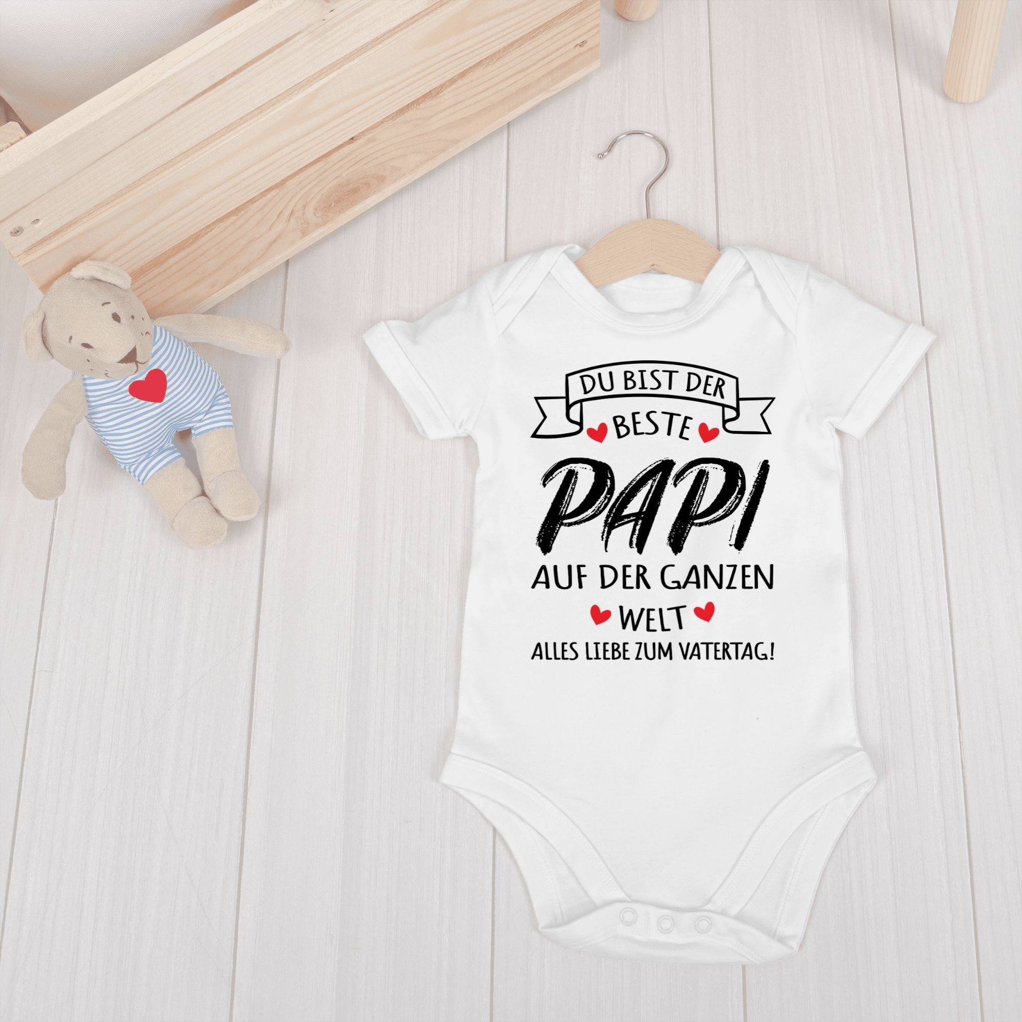 Shirtracer Shirtbody Beste Papa der Welt Geschenke, Alles liebe zum Vatertag Geschenk Vatertag Baby