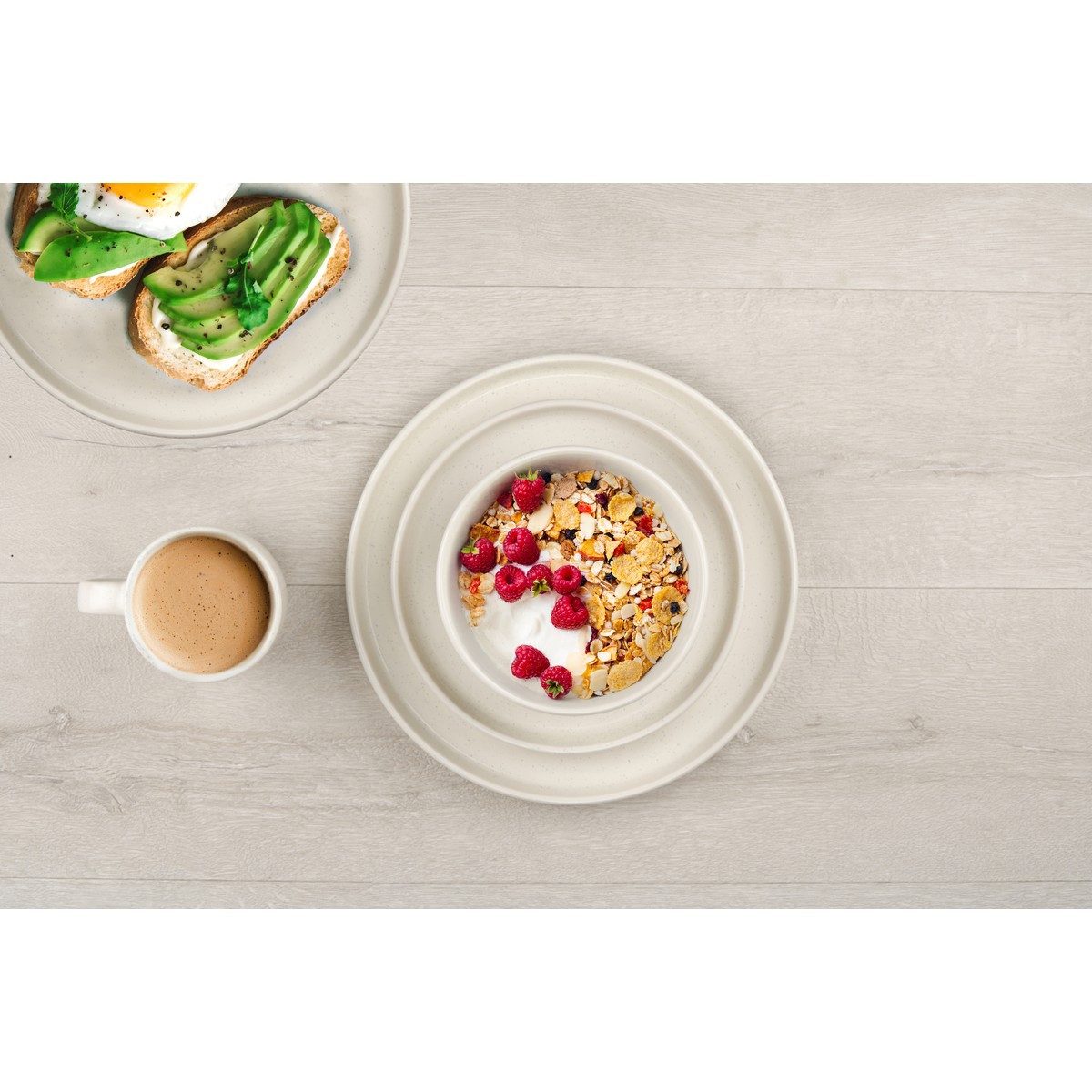Alpina Frühstücks-Geschirrset alpina Geschirrset 16Teilig - 4 Personen, Tonware