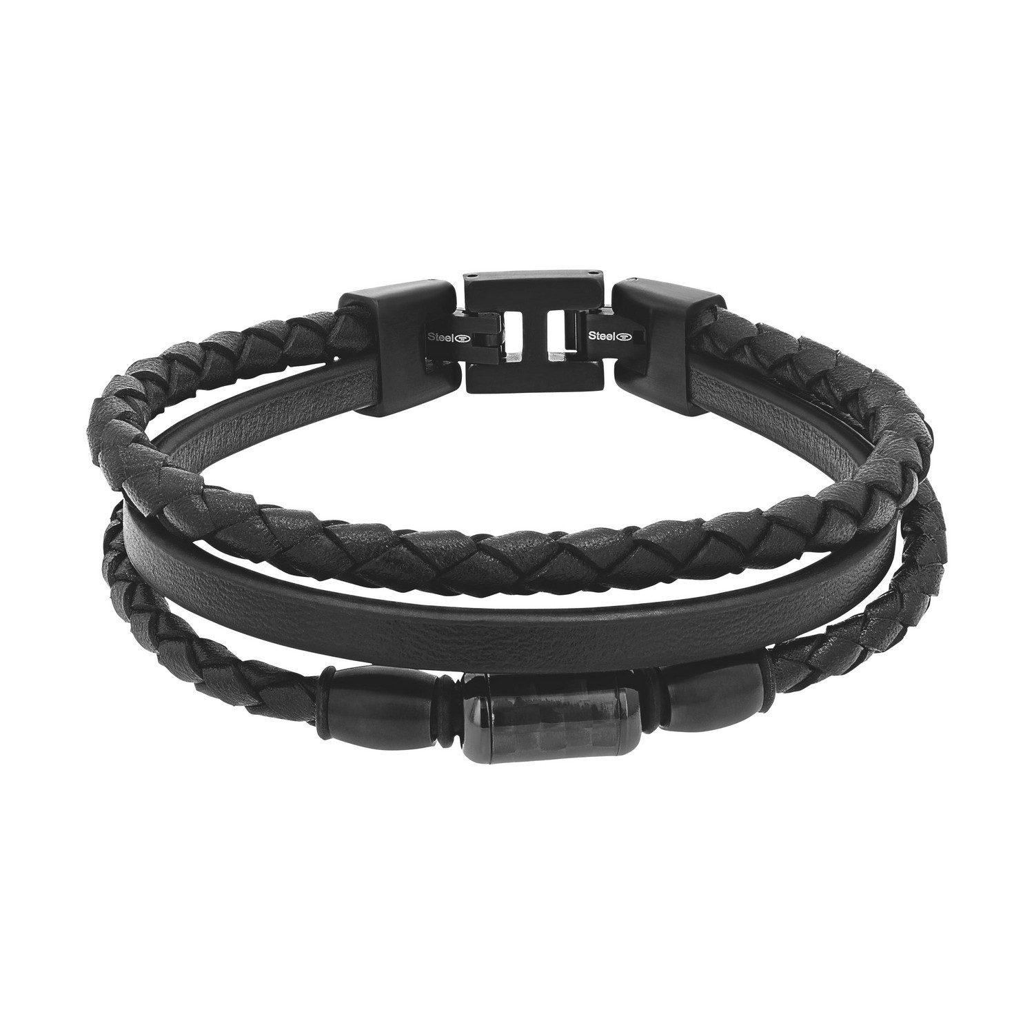 TOM TAILOR Lederarmband Schmuck Geschenk Edelstahl Leder Kautschuk