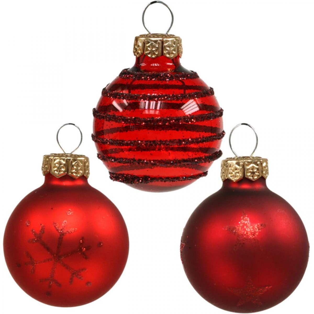 Kaemingk Weihnachtsbaumkugel Weihnachtsbaum Deko Glasornamente für festliche Gestaltung, 9 Stück