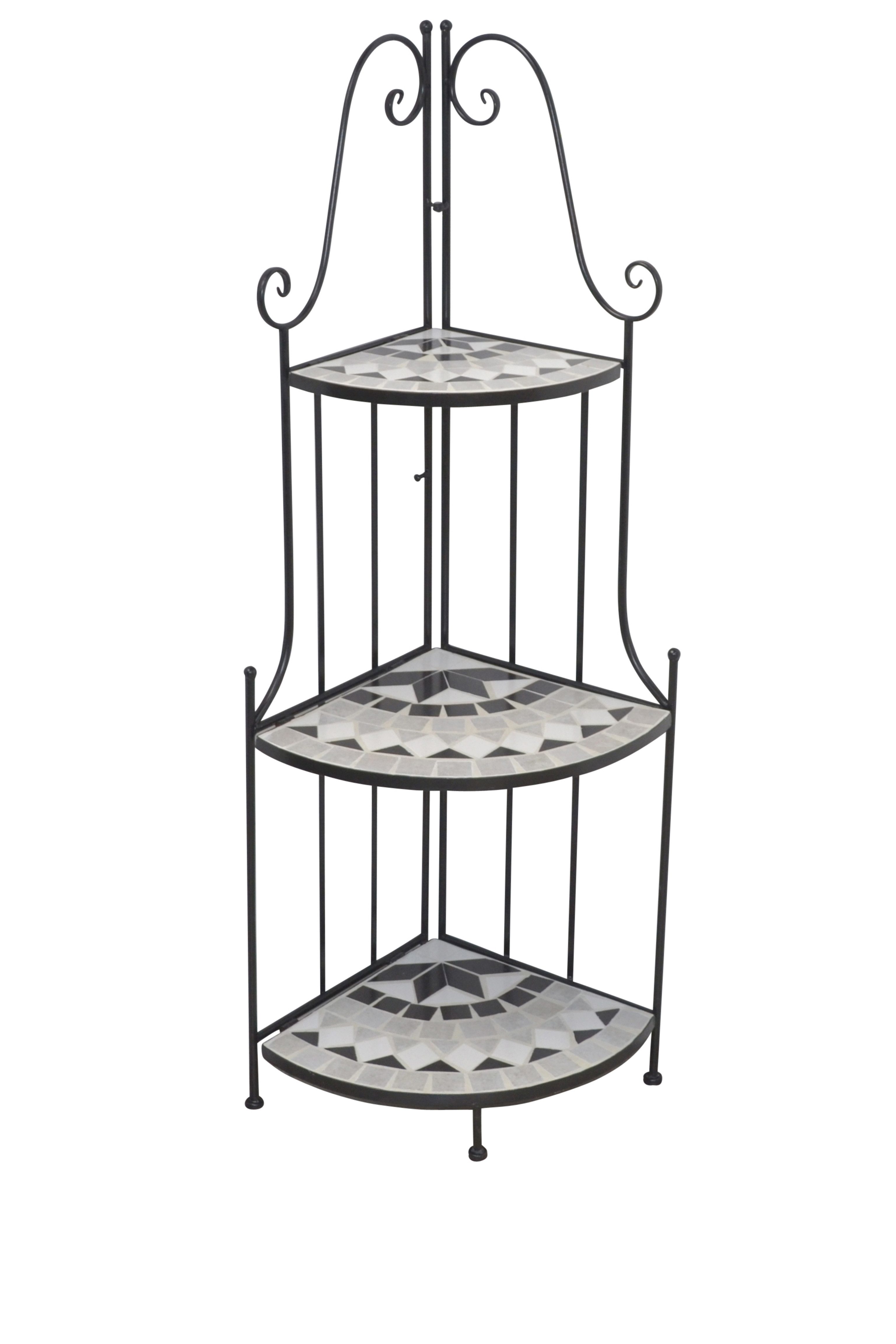 moebel-direkt-online Eckregal mit drei Mosaikböden