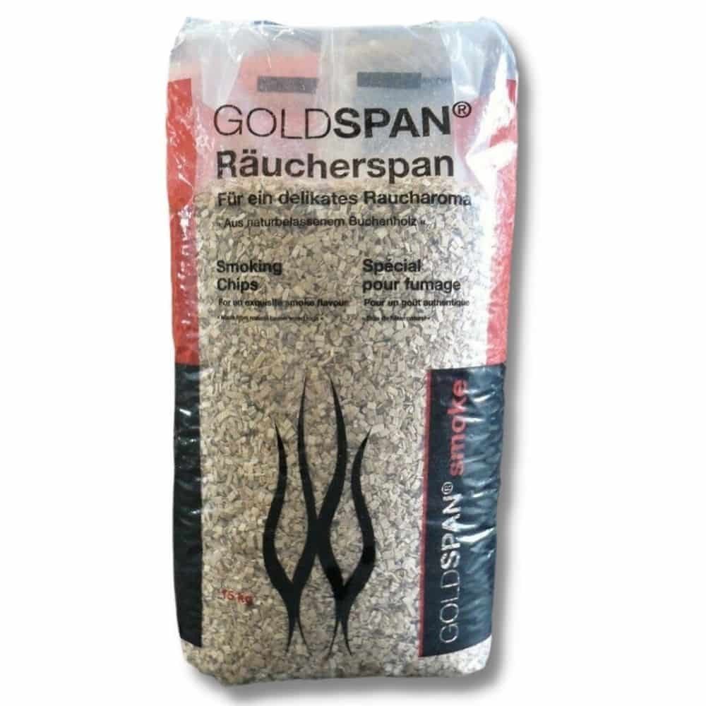 GOLDSPAN Räucherspäne 15 kg Räucherspäne Goldspan B 7/20 1,0-2,5 mm