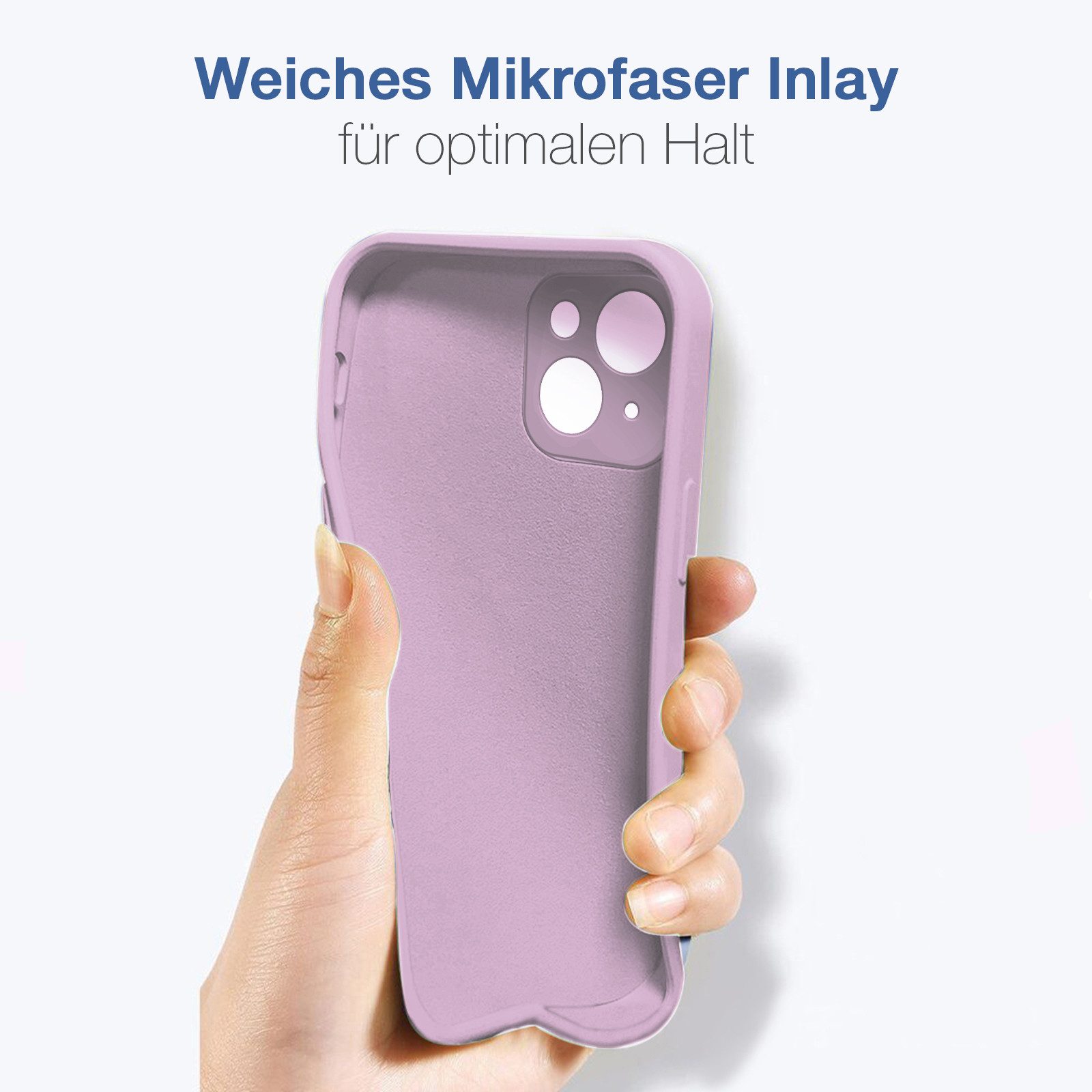 Tec-Expert Handyhülle SoftGrip Cover Hülle für Apple iPhone 13, Handy Case Bumper integrierter Kameraschutz flexibel