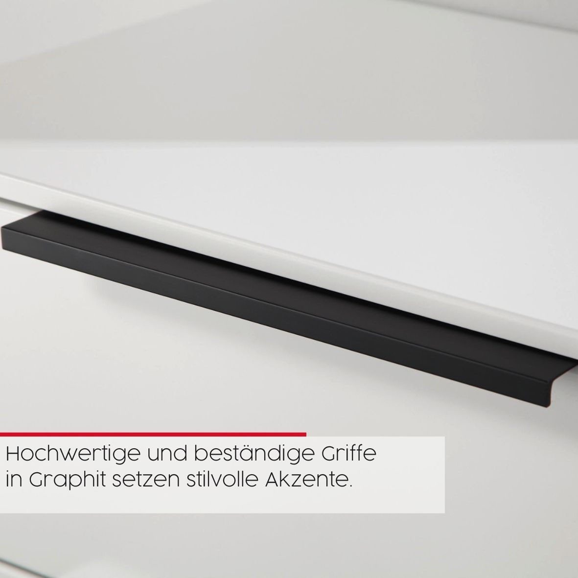 rauch Nachtkommode Nachttisch Nachtschrank Nachtkonsole FLIPP (Breite 40 cm), mit 3 Schubladen und Soft-Close-Funktion – Bild 5 von 5