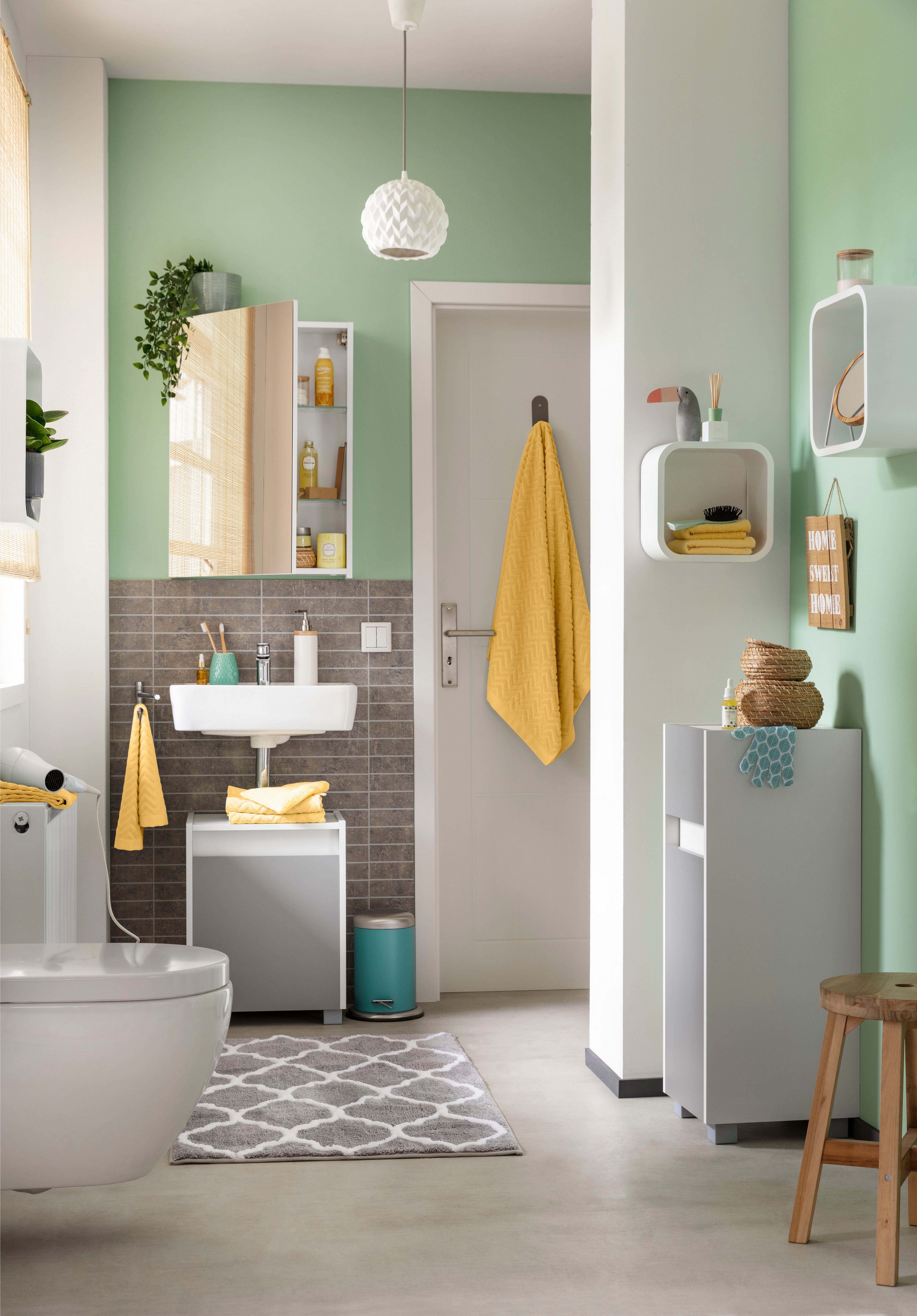 Schildmeyer Spiegelschrank Basic Breite 50 cm, 1-türig, Glaseinlegeböden, Made in Germany