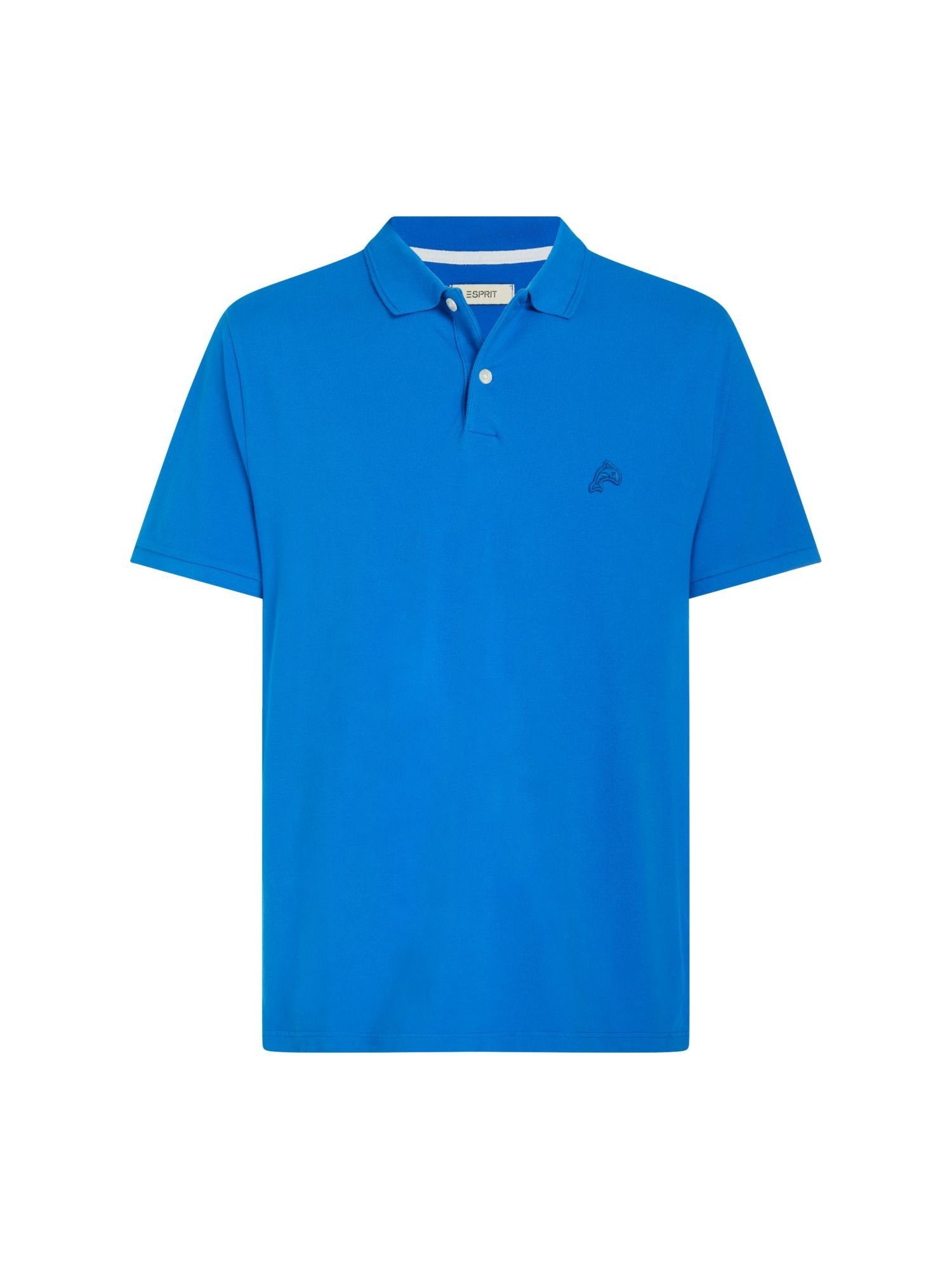 Esprit Poloshirt Klassisches Tennis-Poloshirt mit Dolphin-Batch BLUE