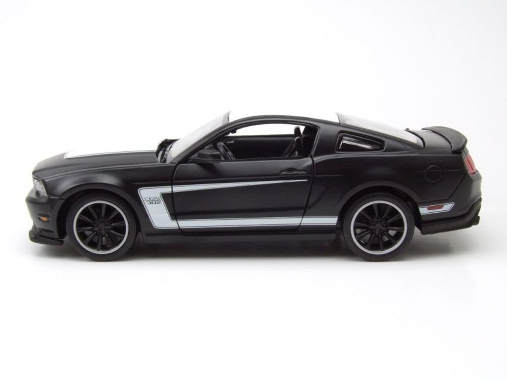 Maisto® Modellauto Ford Mustang Boss 302 matt schwarz, Maßstab 1:24