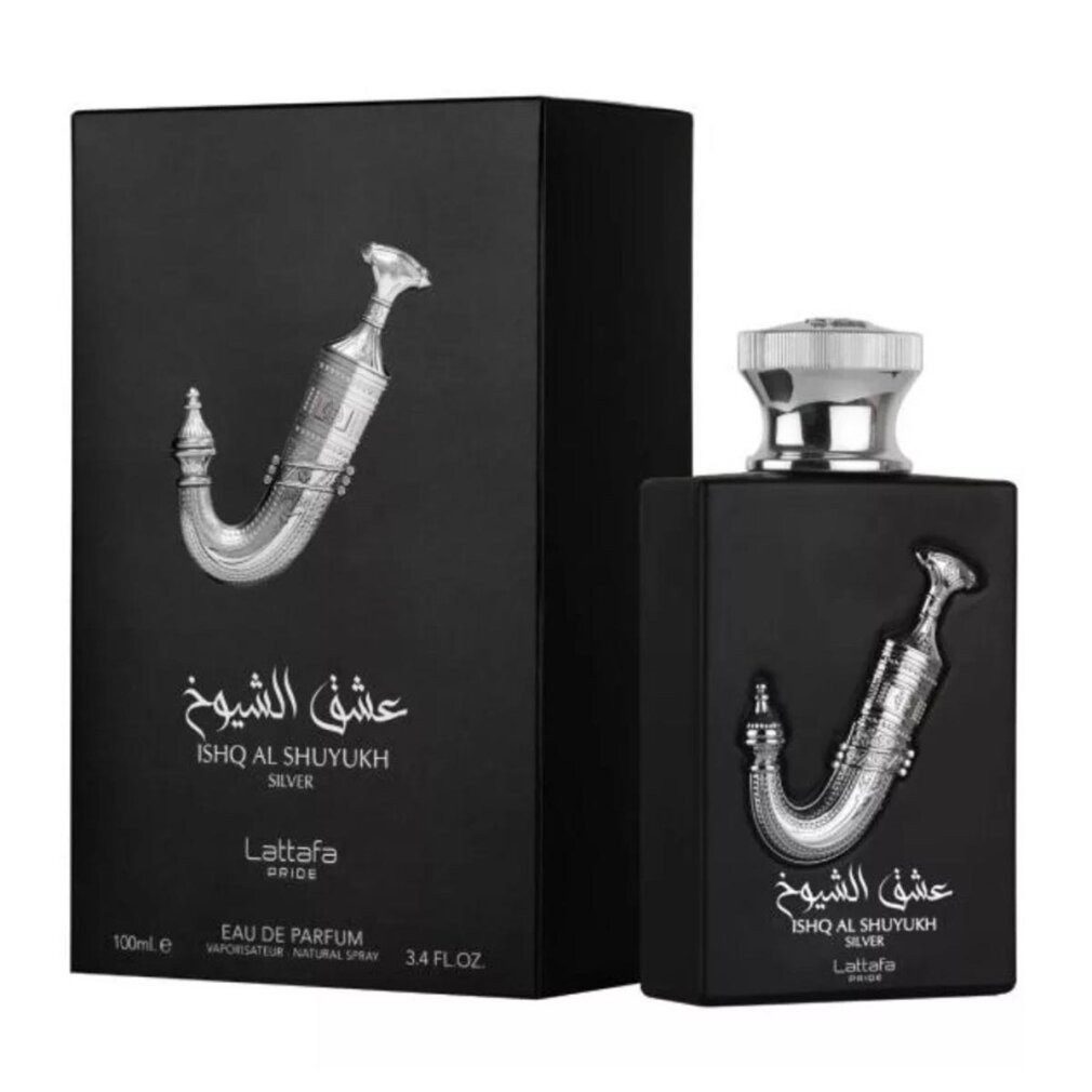 Lattafa Eau de Parfum Ishq Al Shuyukh Silver, Glasflakon, Parfüm EDP, Unisex Duft