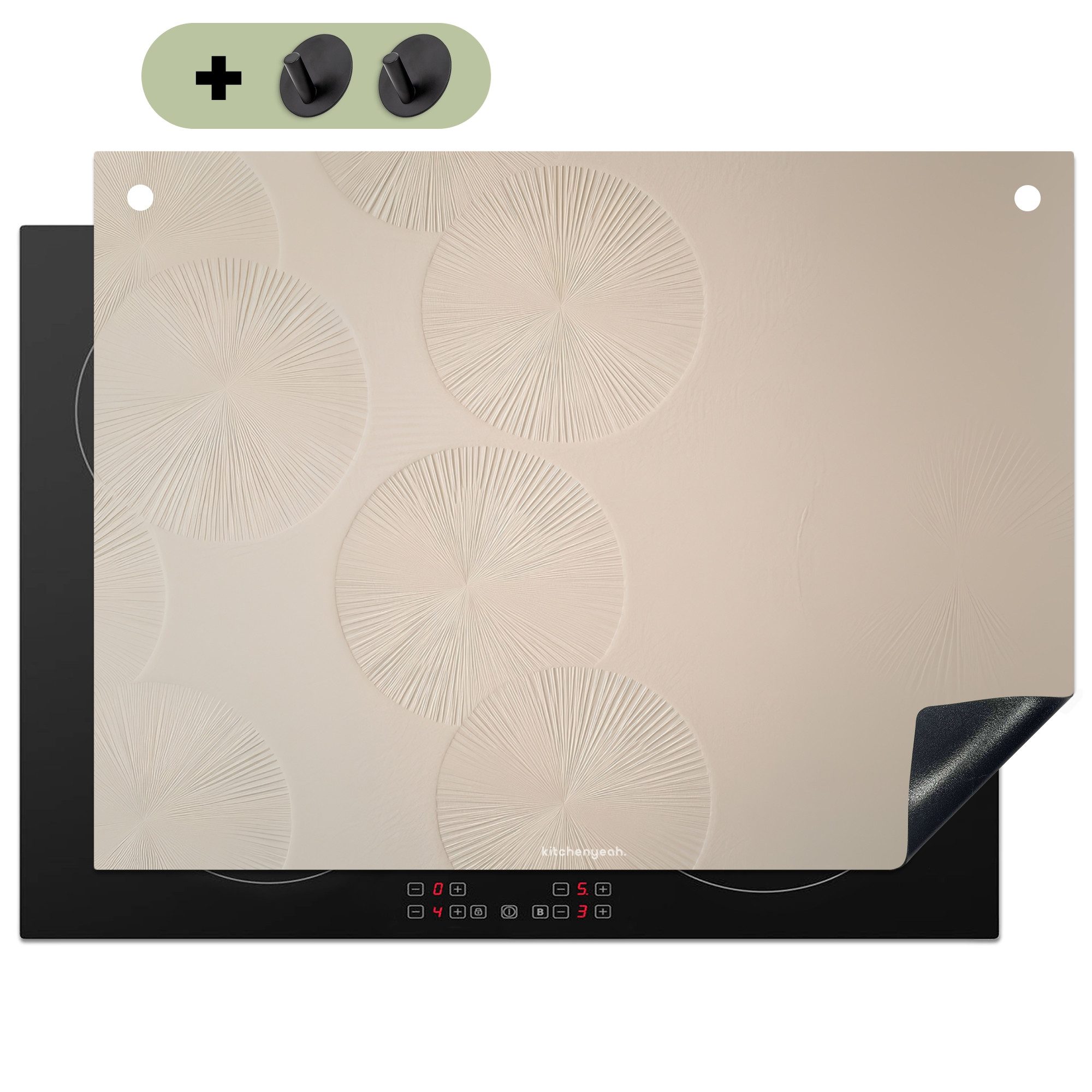 KitchenYeah Küchenrückwand Japandi - Beige - Modern, (1-tlg), Cerankochfeld günstig online kaufen