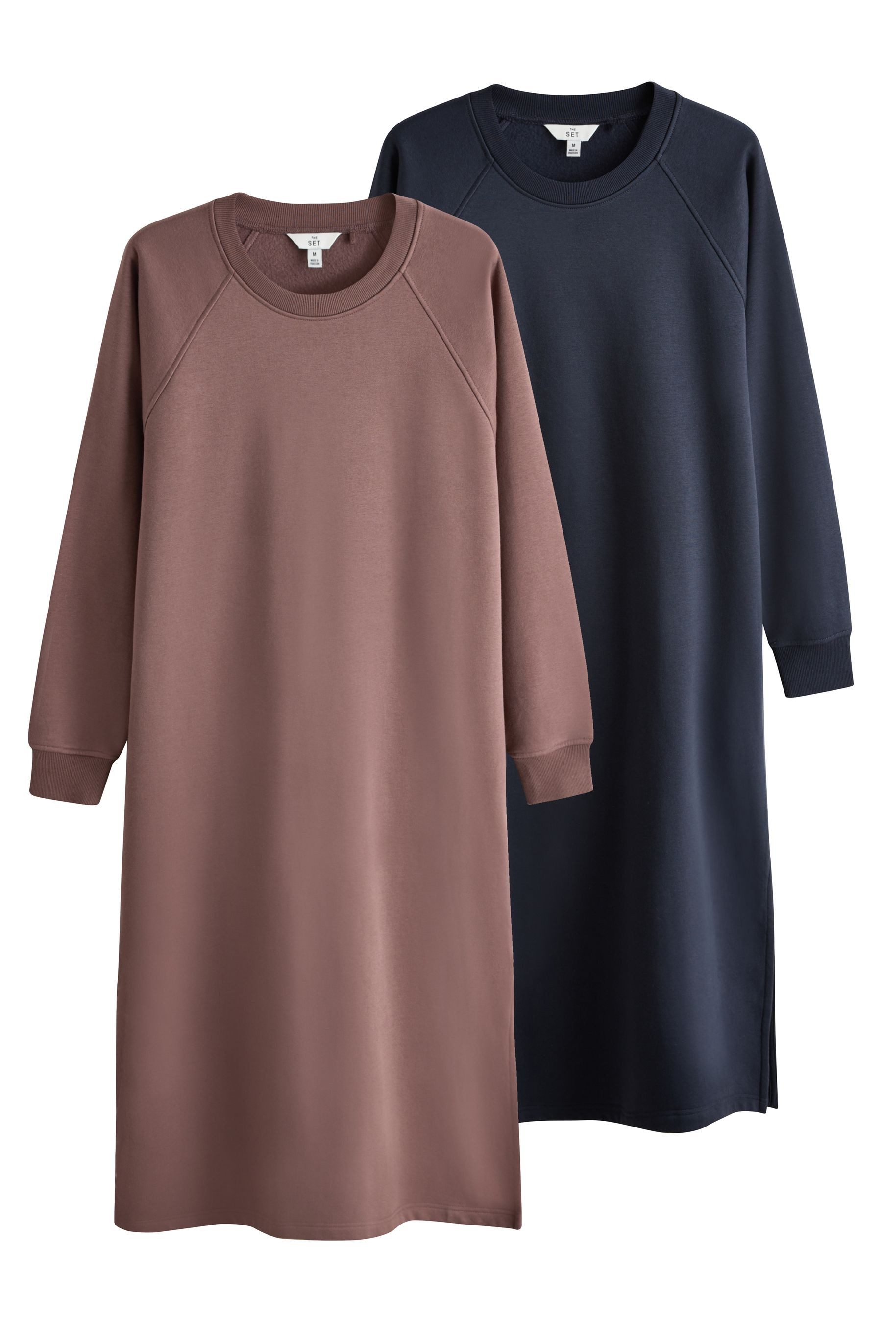 The Set Sweatkleid The Set Raglan-Sweat-Kleid, 2er-Pack (2-tlg)
