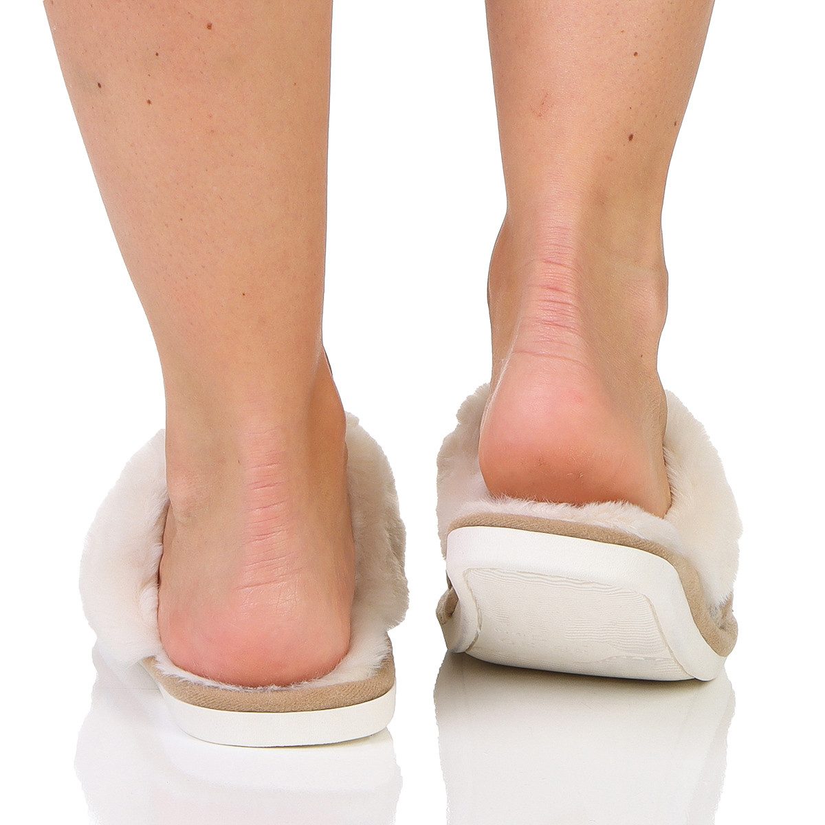 simaranda Damen Hausschuhe 805 38/39 Beige Hausschuh – Bild 4 von 5