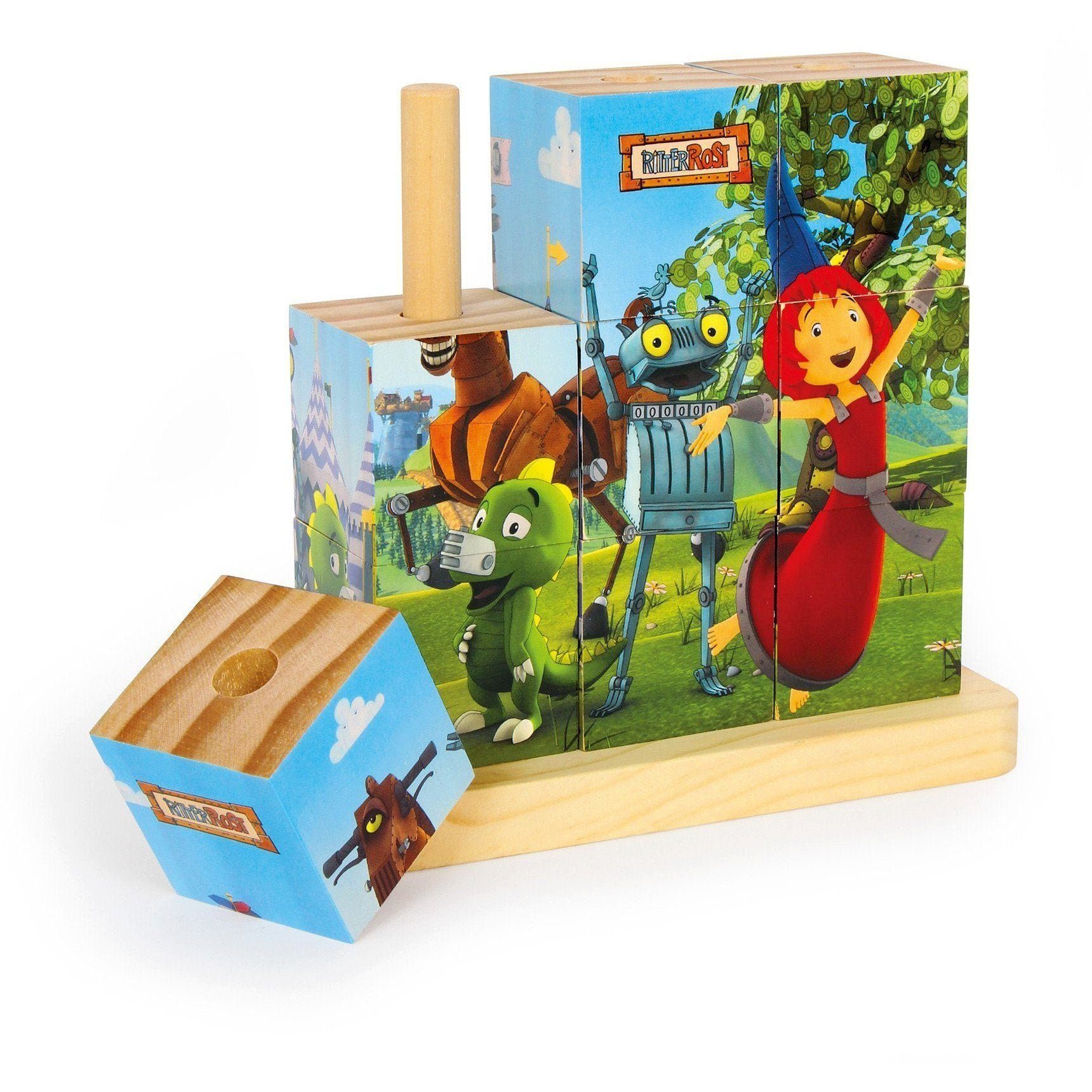 Small Foot Steckspielzeug Ritter Rost Steckwürfel