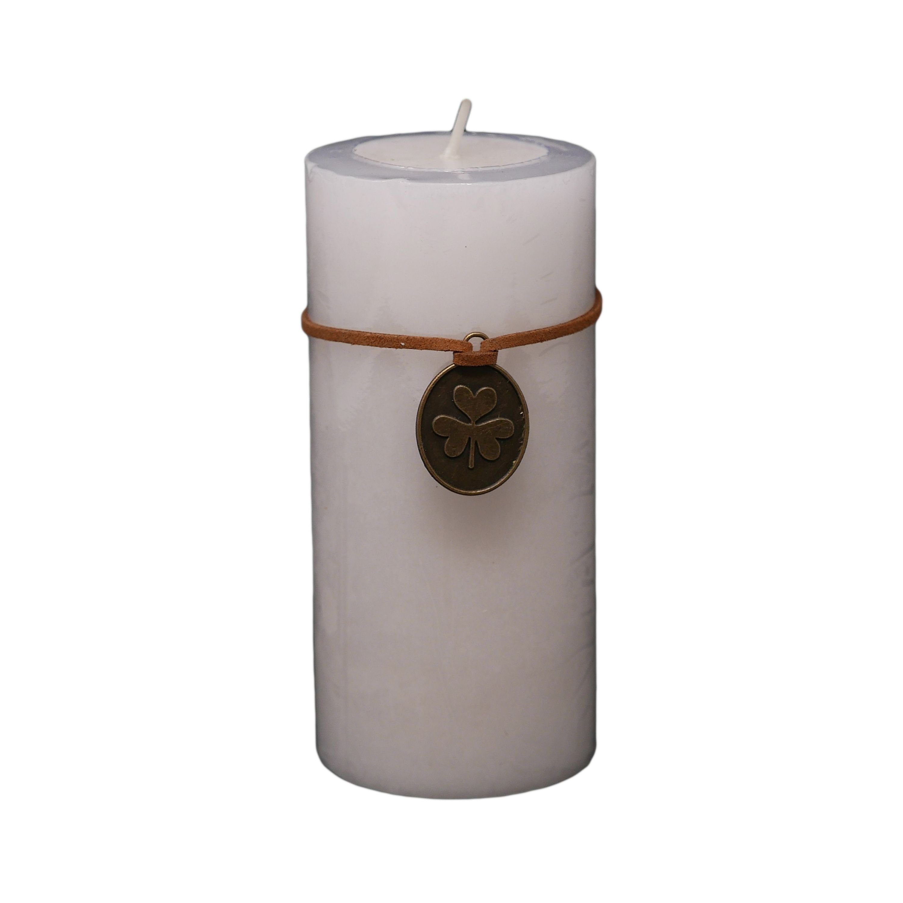 B&S Stumpenkerze Trendkerze weiss durchgefärbt 13 günstig online kaufen