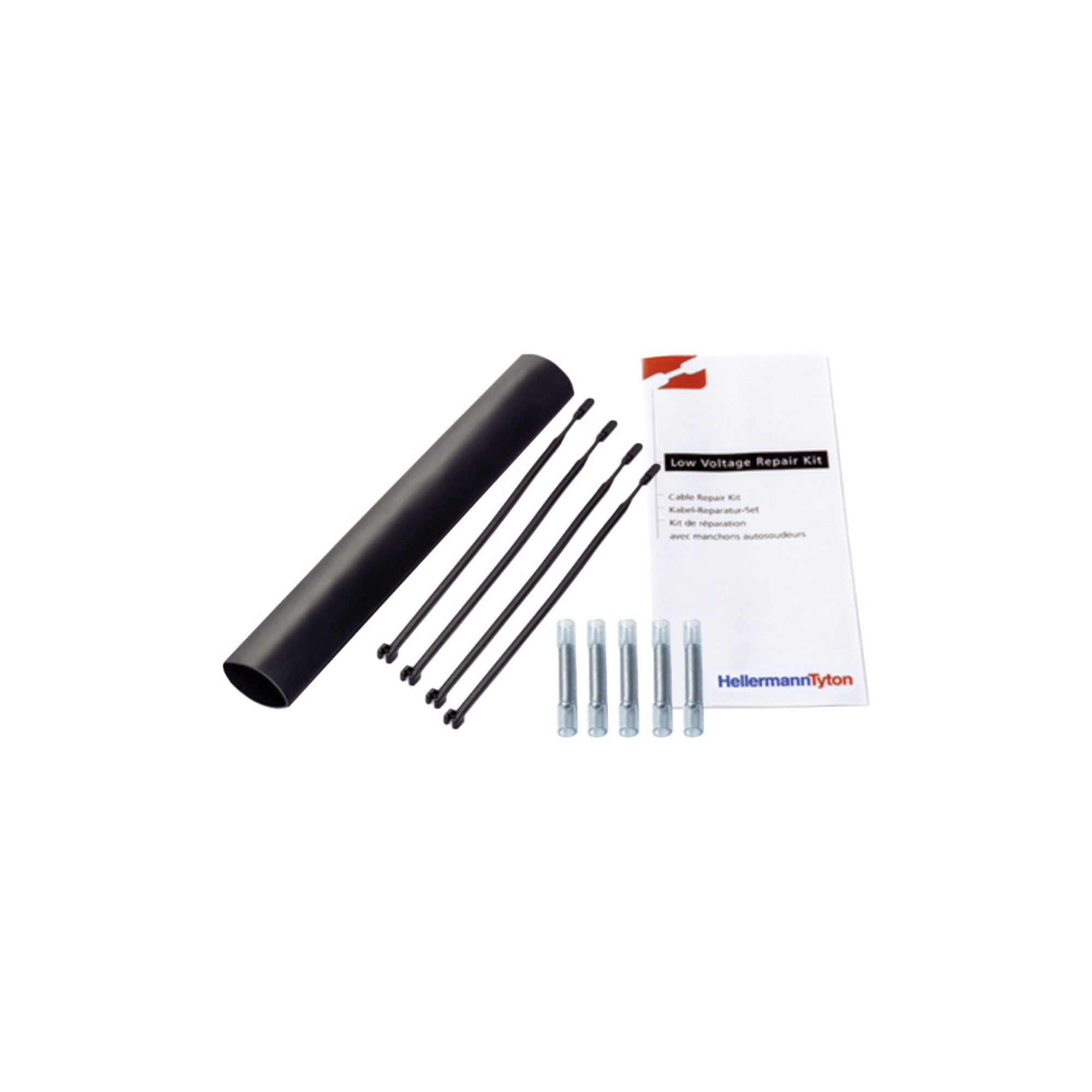 HellermannTyton Kabelbinder HellermannTyton Kabel-Reparatur-Set schwarz LVRK-L-24/6-200POXBK