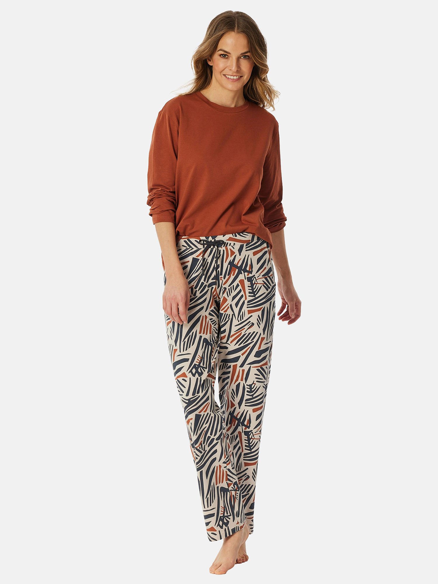 Schiesser Pyjamahose Mix & Relax schlaf-hose pyjama schlafmode günstig online kaufen