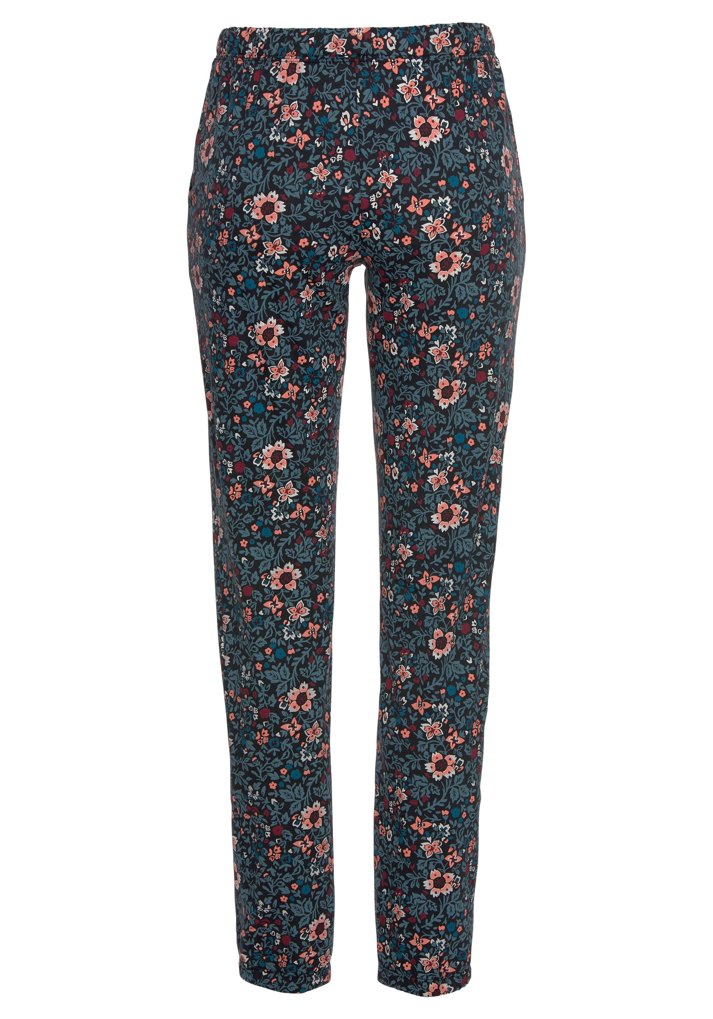 s.Oliver Pyjamahose mit Allover-Muster und kontrastfarbener Kordel – Bild 4 von 5