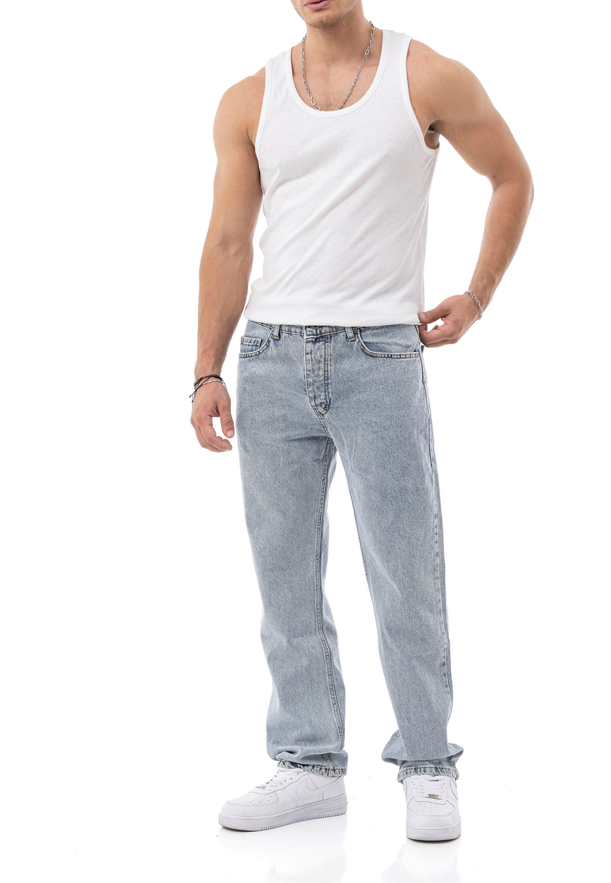 RedBridge Loose-fit-Jeans by Diga Denim Hose mit Vintage Waschung 5-Pocket Straight Leg