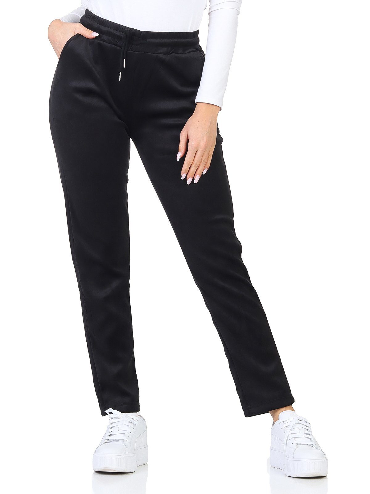 Aurela Damenmode Samthose Schlupfhose weiche Haushose günstig online kaufen