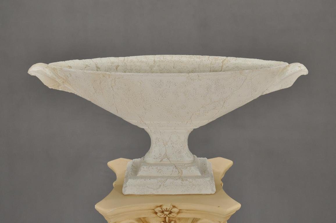 JVmoebel Skulptur Schale Design Klassischer Obst Dekoration Tisch Vase Schale XXL Marmor