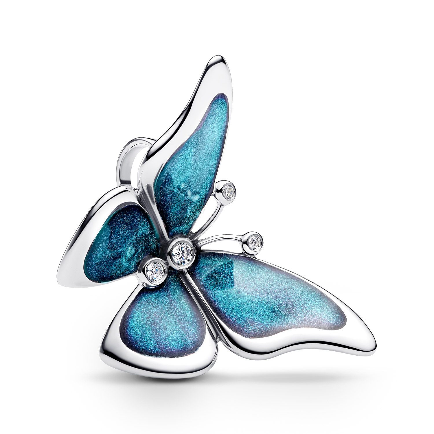 Kettenanhänger XL Charm Schmetterling Silber