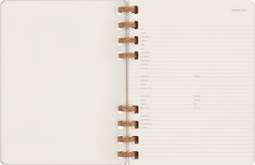 MOLESKINE Buchkalender, Undatierter Life Kalender mit Spiralbindung, XL, Wochen-Monatskalender